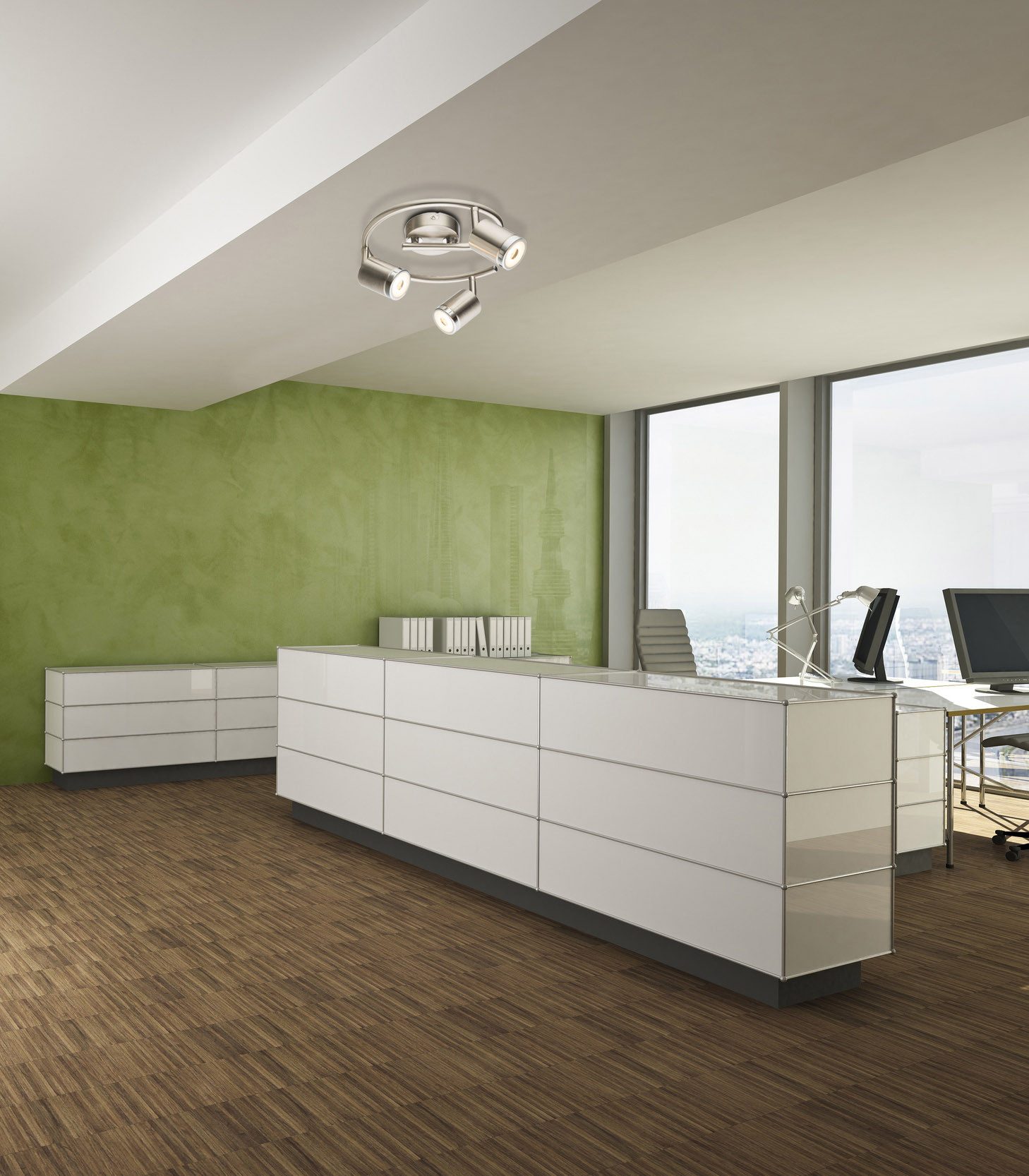 GLOBO LIGHTING LED Deckenstrahler COMORE, LED fest integriert, Warmweiß, Deckenspot/verchromt/Acryl satiniert/Flur/Wohnzimmer