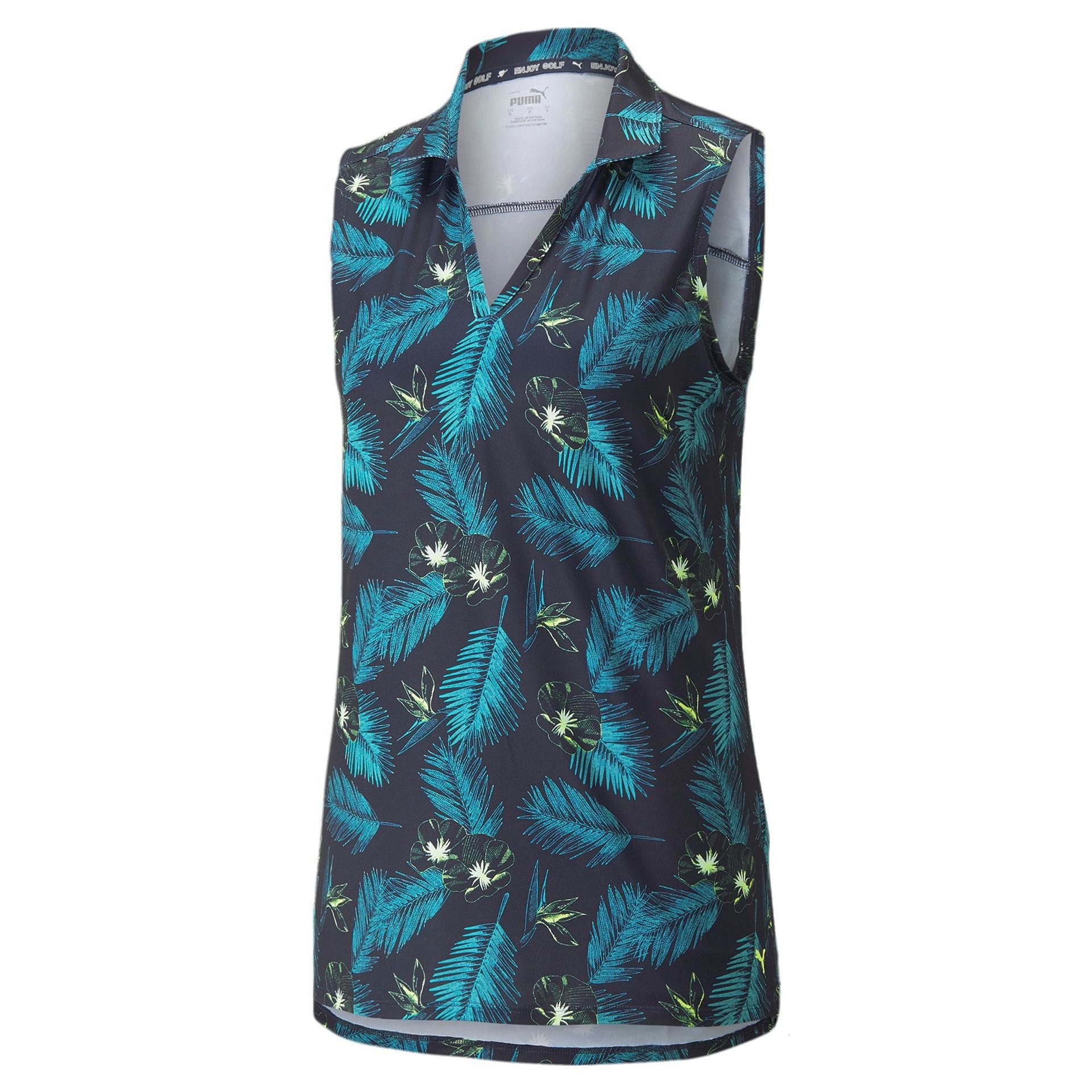 PUMA Poloshirt Puma Golf Polo Cloudspun Paradise Sleeveless Navy Damen XS