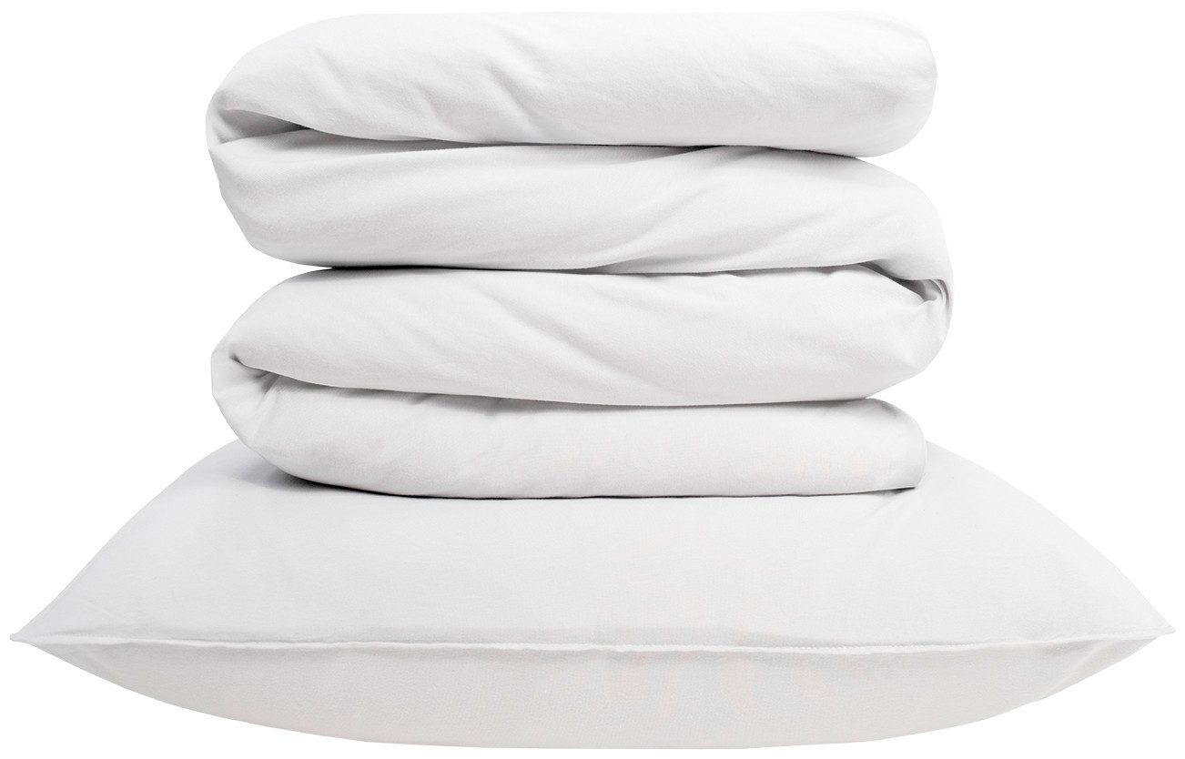 Schlafgut Bettwäsche Woven Satin Bettwäscheset, Satin, 2 teilig, Ton-in-Ton, besonders dicht gewebt, unsichtbarer Reißverschluss
