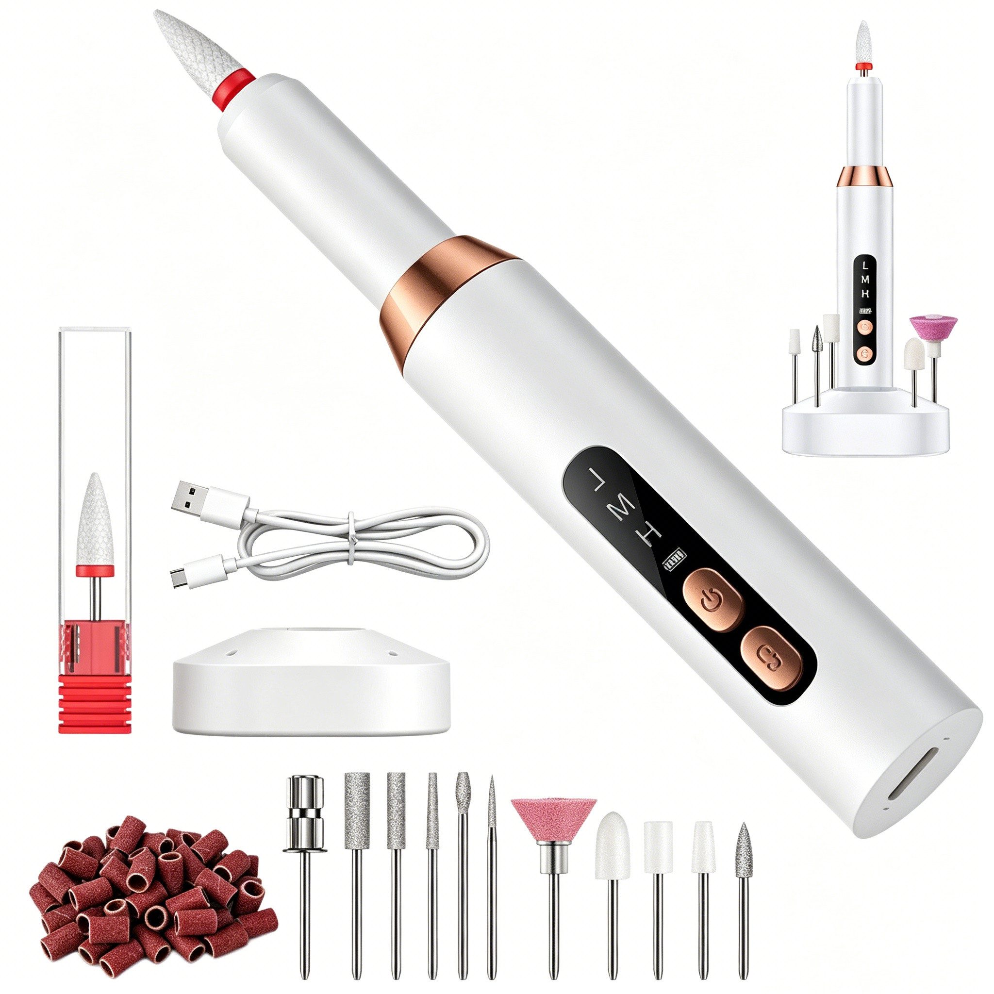 inschimmer Maniküre-Pediküre-Set Kabellose Nagelfräser Elektrische Nagelfeile Maniküre Pediküre Set