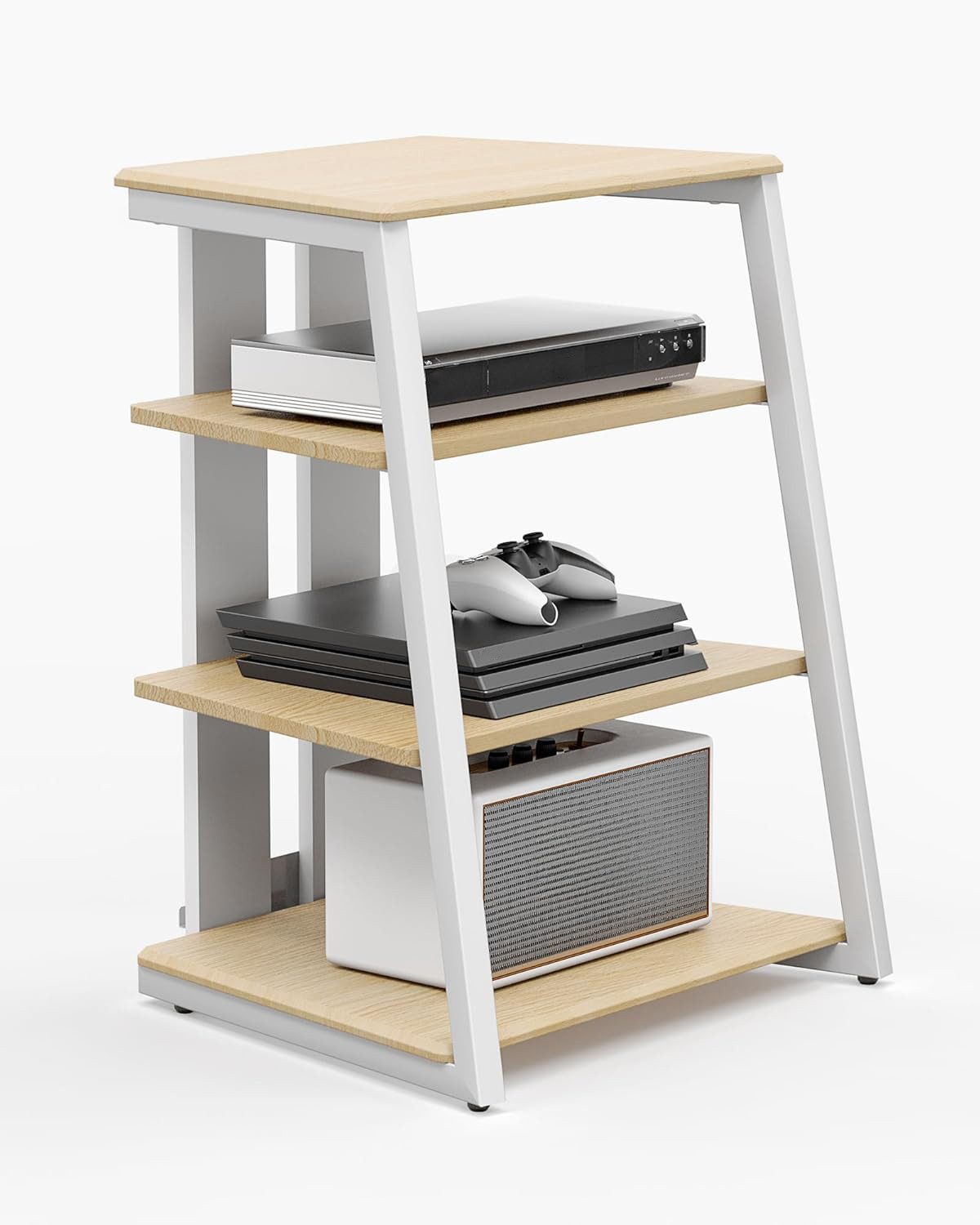 FITUEYES TV-Regal, HIFI Rack, höhenverstellbar, Plattenspieler Ständer