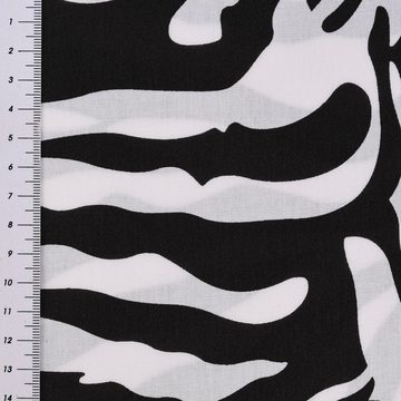 SCHÖNER LEBEN. Stoff Baumwollstoff Zebramuster schwarz weiß 1,6m Breite
