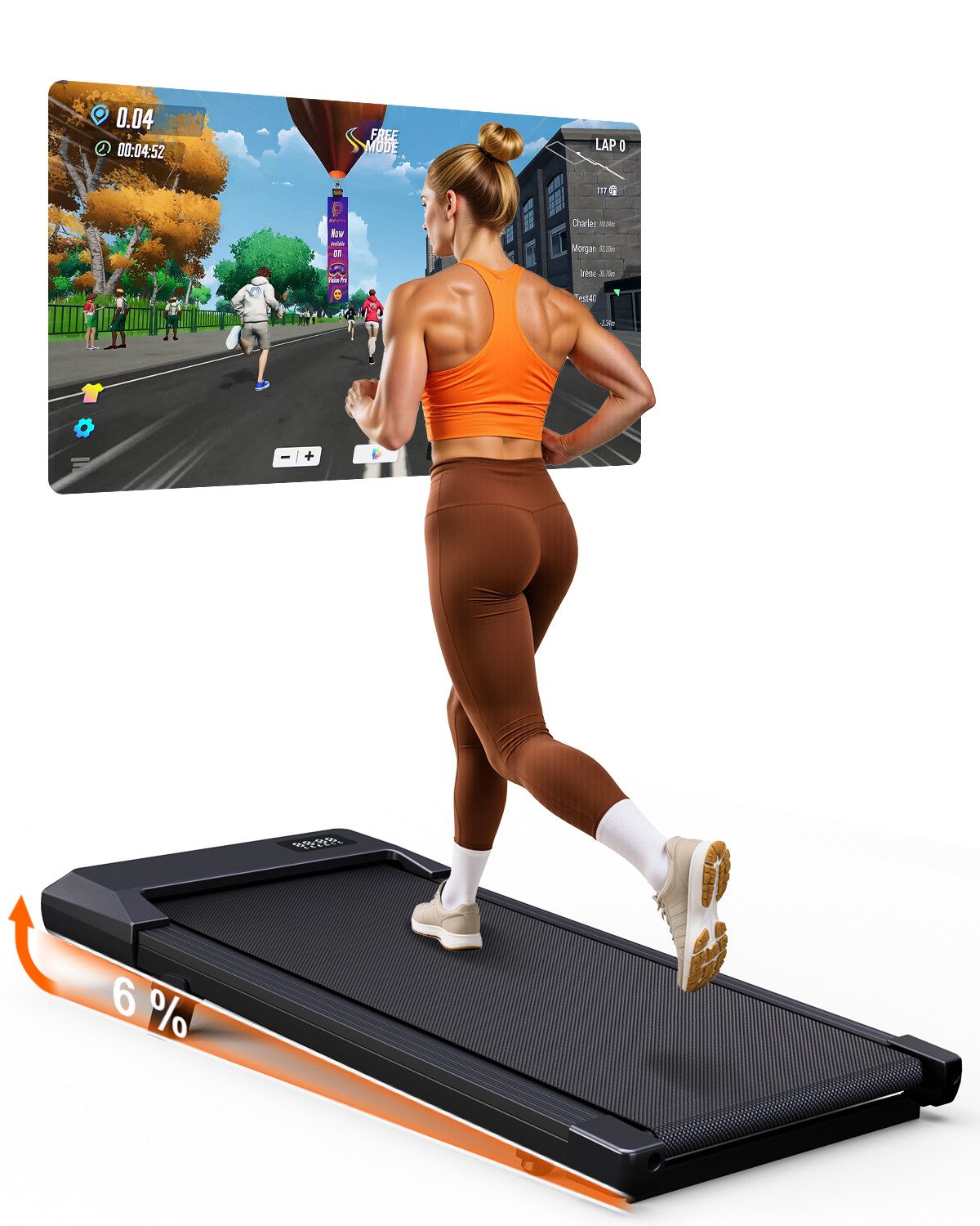 SUPERUN Laufband Walking Pad mit APP-Steuerung – 2-in-1 Laufband für Zuhause und Büro (1-tlg), Superun Leises & Geschwindigkeitsregelbares Laufband