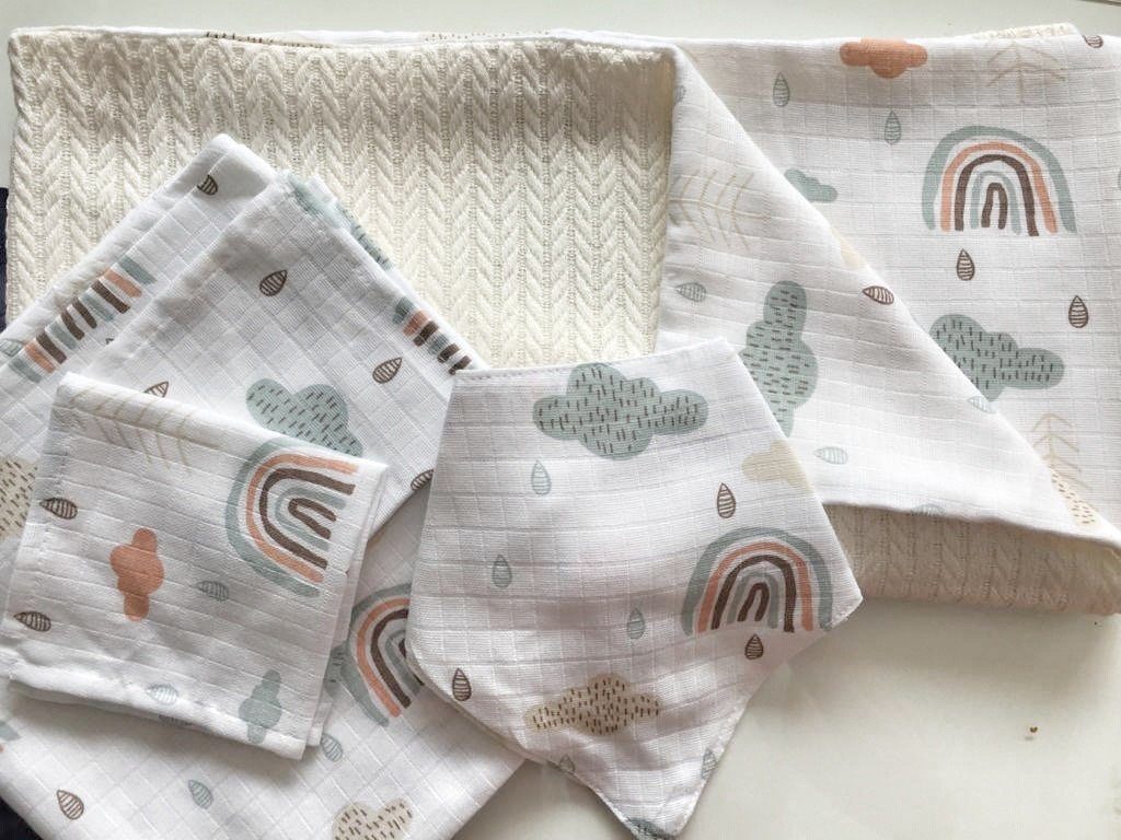 Baby Fancyroom Stoffwindeln Musselin Set Waffelpique 100% Baumwolle Mulltuch Spucktuch Babydecke (Mulltuch, Mulltücher, Halstuch, Wendedecke, Waffelstoff, große Farbauswahl, Stoffwindel, Spucktuch, Spucktücher, Babydecke), 100% Baumwolle