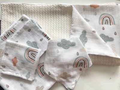 Baby Fancyroom Stoffwindeln Musselin Set Waffelpique 100% Baumwolle Mulltuch Spucktuch Babydecke (Mulltuch, Mulltücher, Halstuch, Wendedecke, Waffelstoff, große Farbauswahl, Stoffwindel, Spucktuch, Spucktücher, Babydecke), 100% Baumwolle