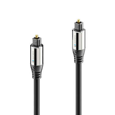 sonero sonero® Premium optisches Toslink Kabel, 5,00m, vergoldete Kontakte, Audio-Kabel