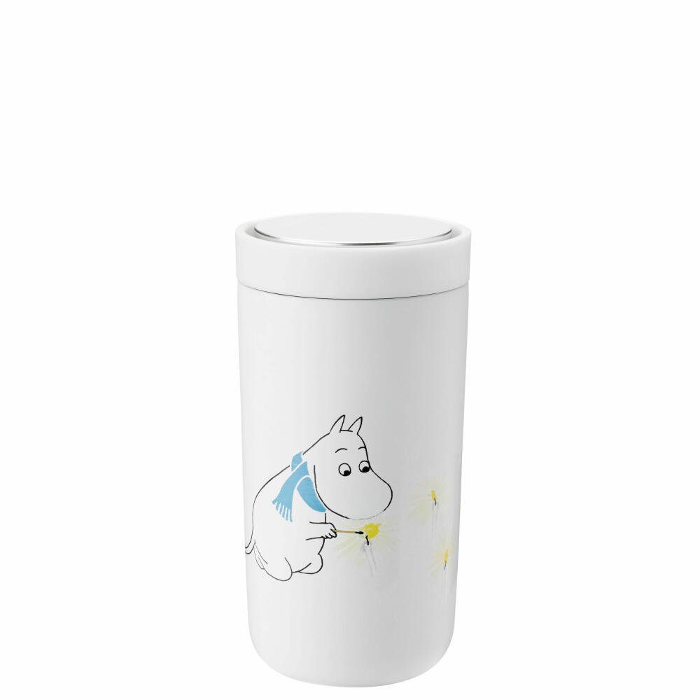 Stelton Coffee-to-go-Becher To Go Click Moomin Frost 200 ml, Edelstahl, Kunststoff