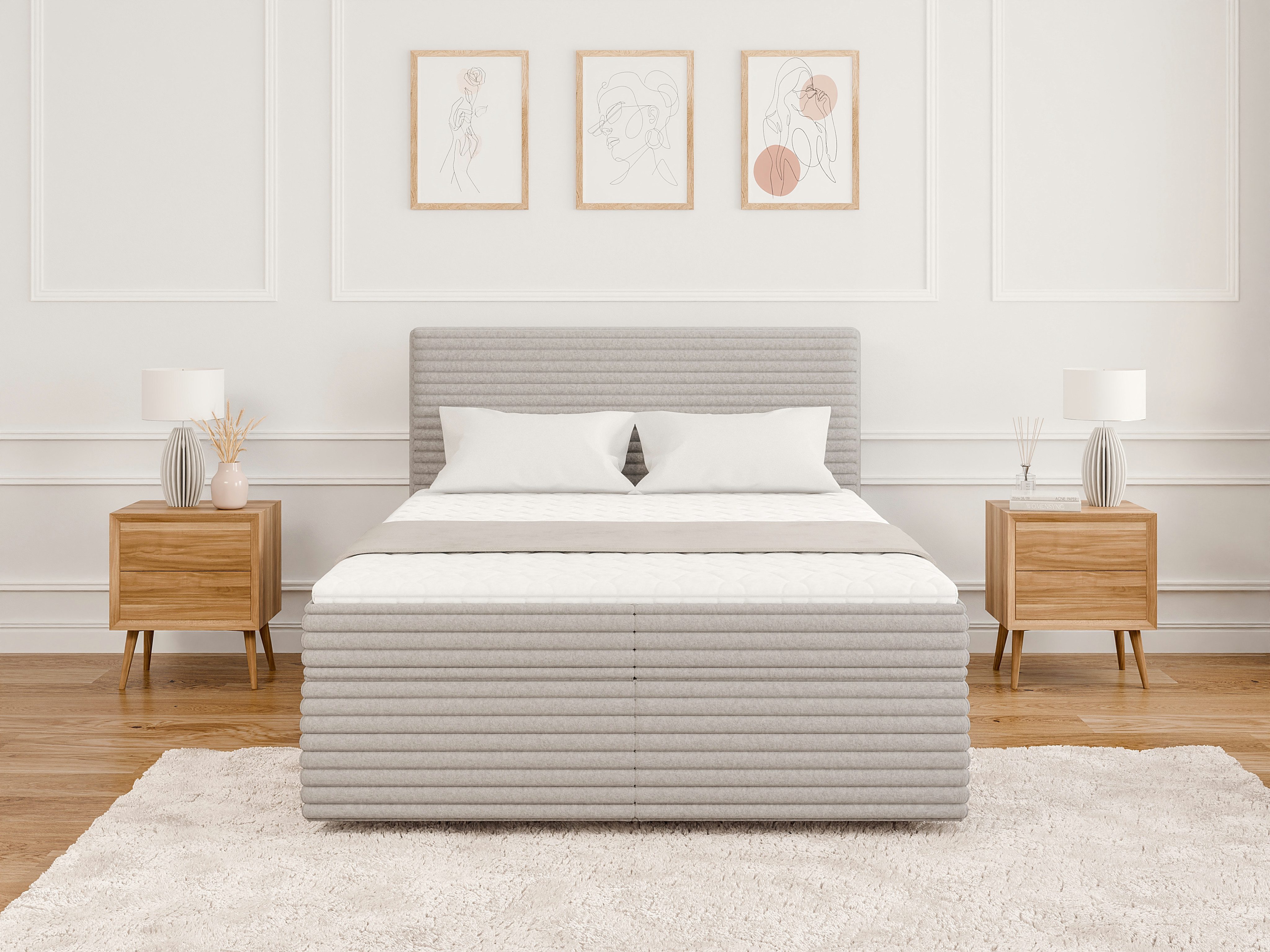 S-Style Möbel Boxspringbett Jasper mit Topper günstig online kaufen