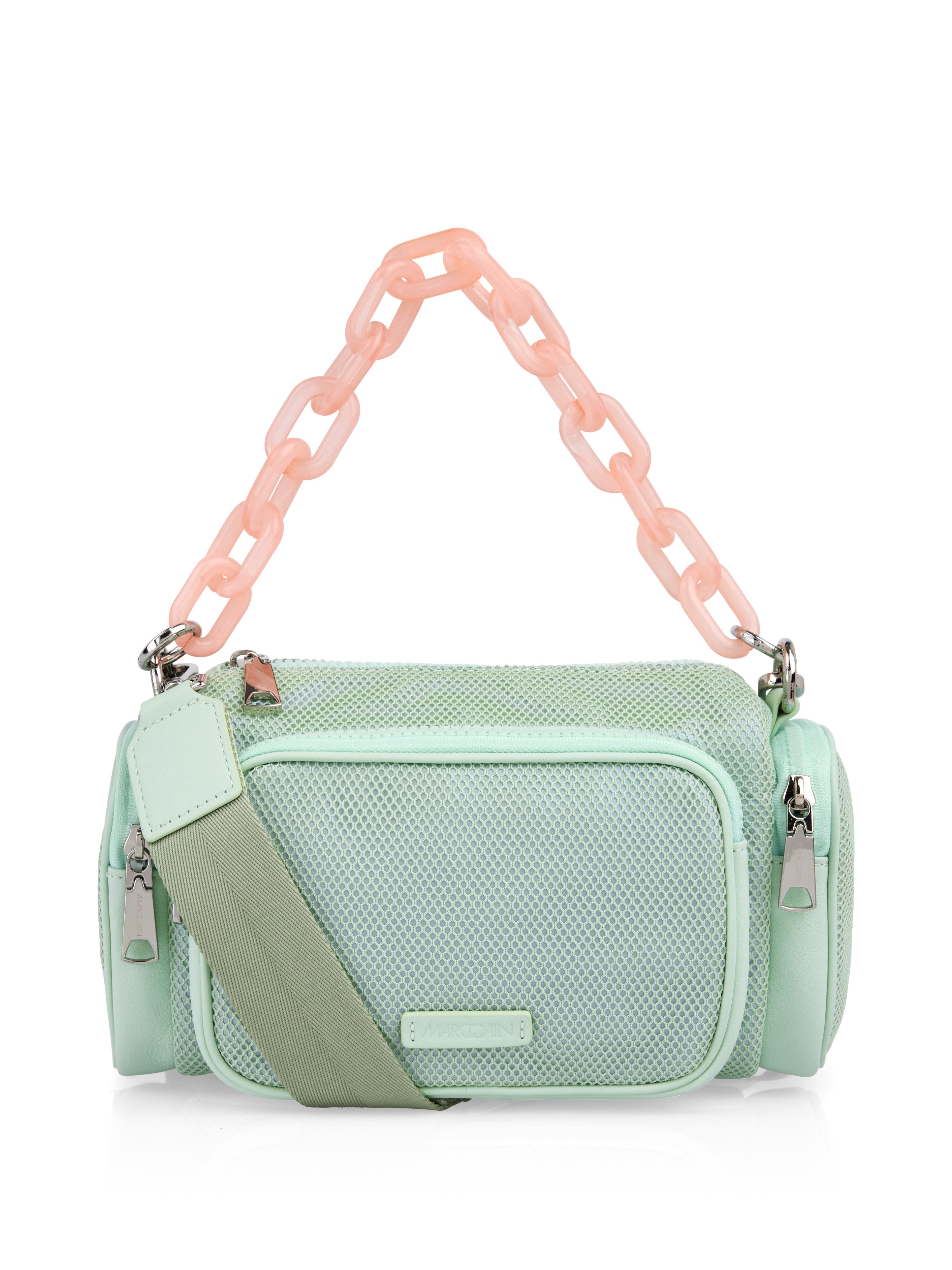 Marc Cain Umhängetasche Sports Mindful Moving, Damen Handtasche, Schultertasche mit Ketten-Tragegriff