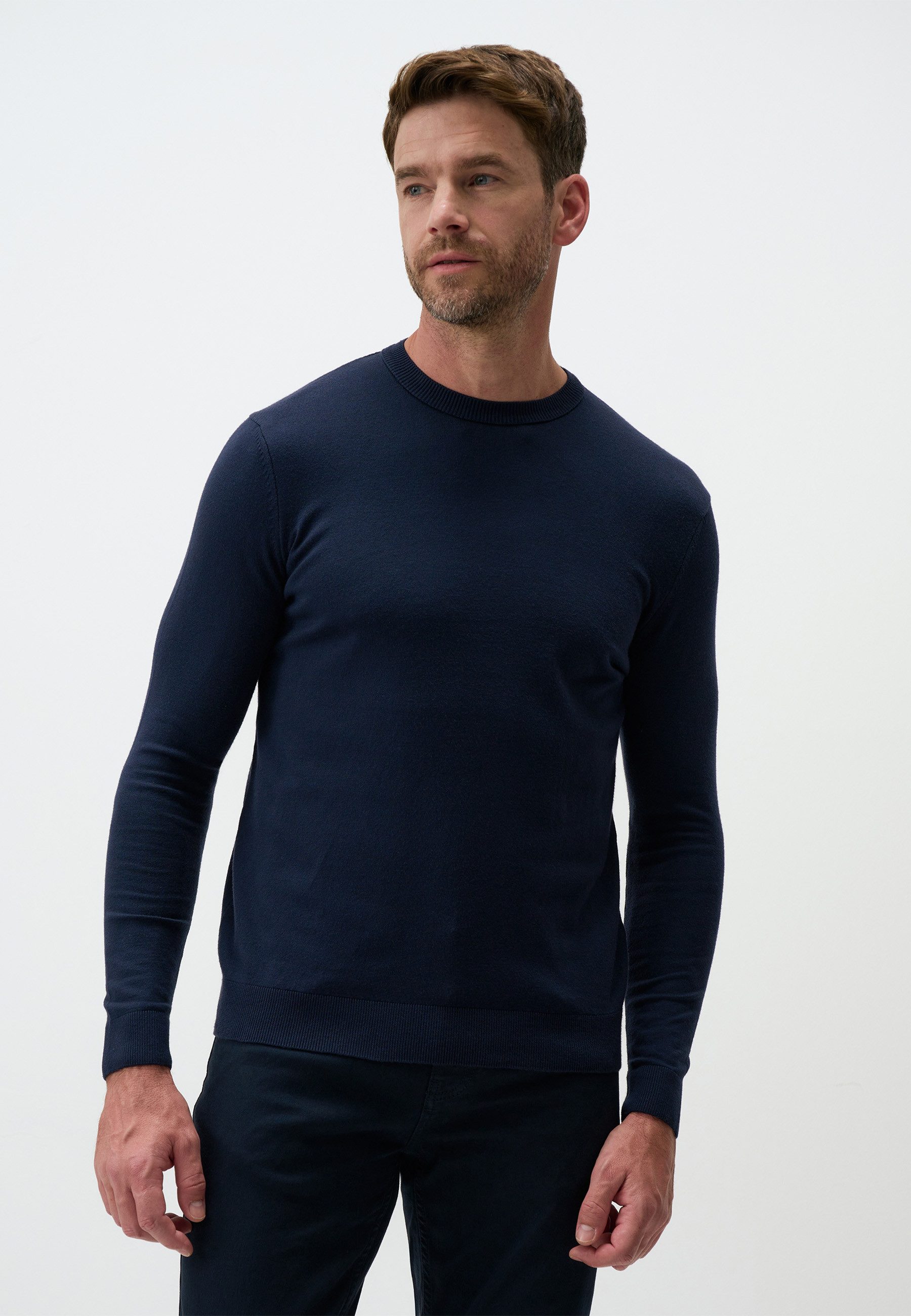 Strickpullover Rundhalsausschnitt Langärmlig Herren Strick Pullover