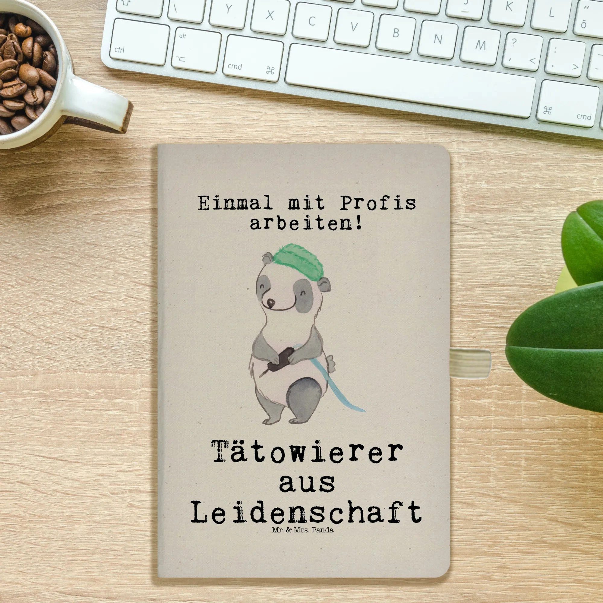 Thumbnail - Mr. & Mrs. Panda Notizbuch Tätowierer Leidenschaft - Transparent - Geschenk, A5 Notizbuch Für Bü Mr. & Mrs. Panda, Umwel...