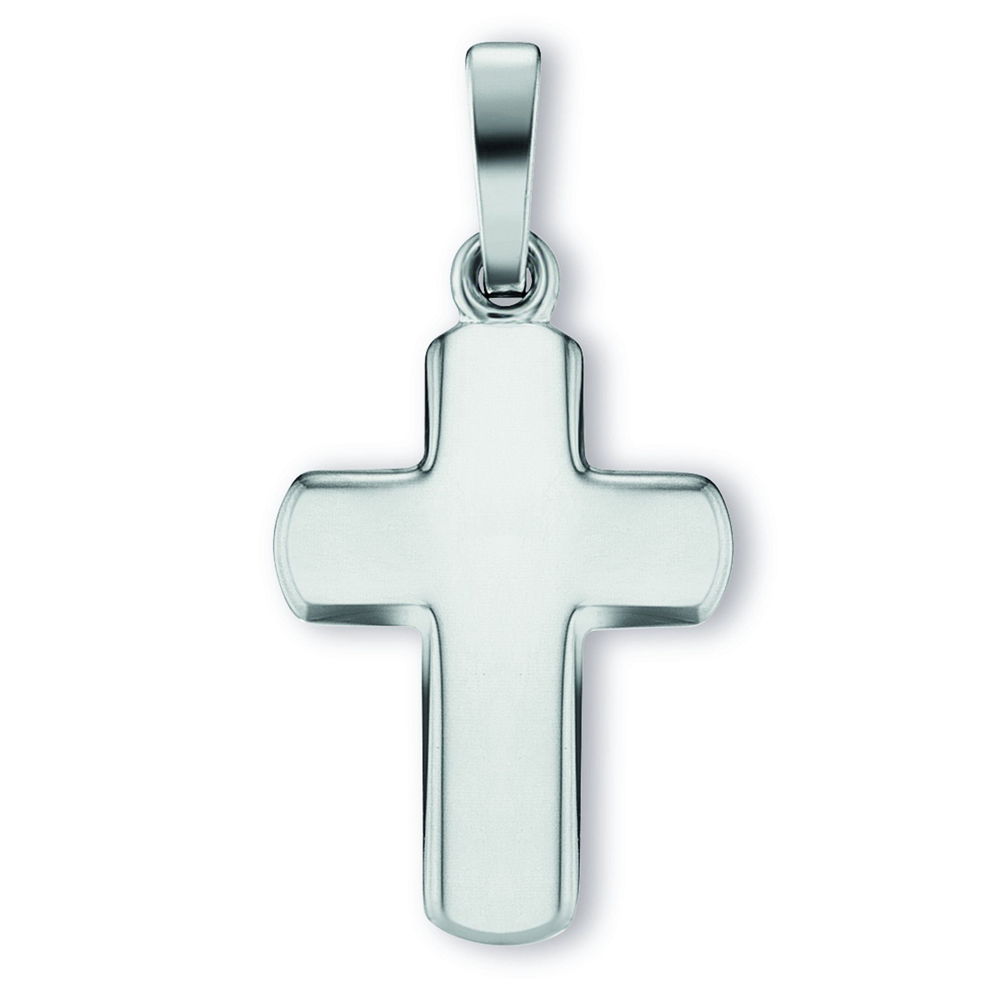 ONE ELEMENT Kette mit Anhänger Kreuz Anhänger aus 925 Silber, Schmuckset -  Set mit verstellbarer Halskette, Breite : 12,30 mm - Höhe : 23,30 mm incl.  Öse