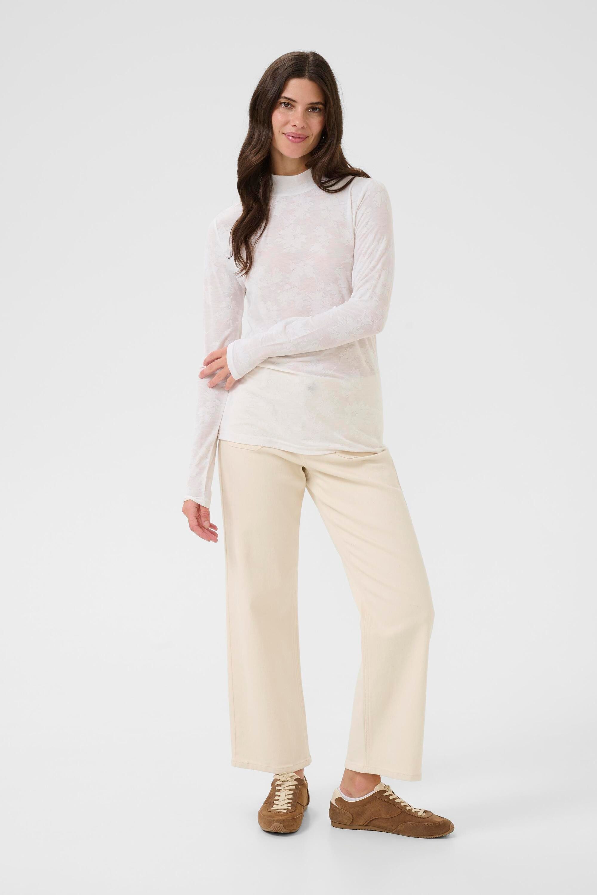 Cream Langarmbluse Langarm-Shirt
