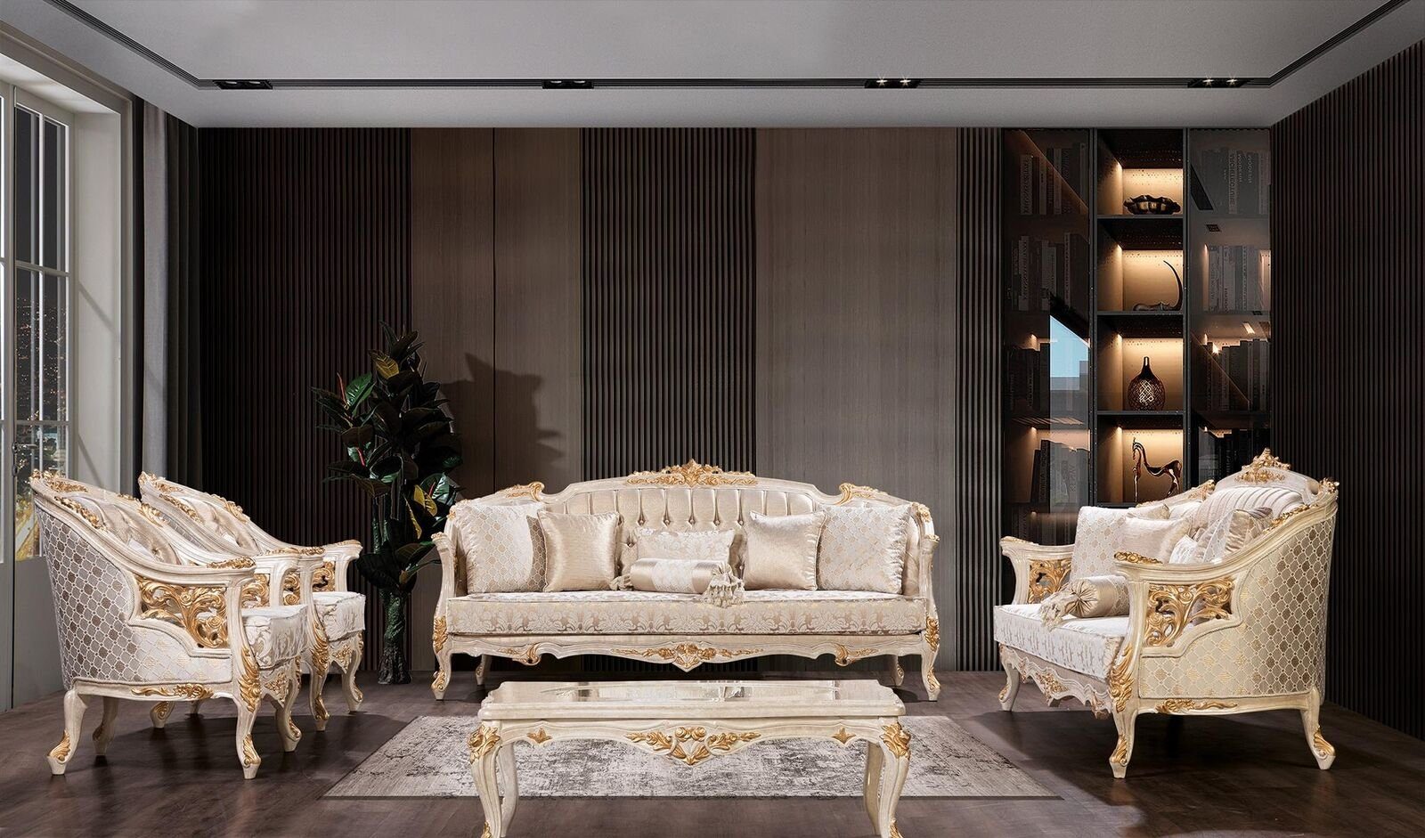 Europe Luxus Designer JVmoebel Sofagarnitur Made 3+3+1+1Sitzer Gruppe, Sofa Chesterfield In Set Sofa