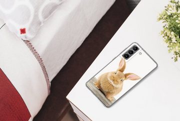 MuchoWow Handyhülle Kaninchen - Babykaninchen - Tiere - Kinder - Mädchen - Jungen, Phone Case, Handyhülle Samsung Galaxy S21 Plus, Silikon, Schutzhülle
