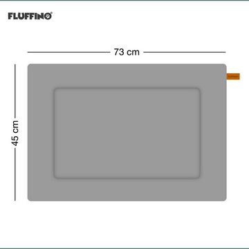 FLUFFINO® Tierdecke Hundedecke/Hundekissen - Wildlederimitat - Größe S (73 x 45 cm) - grau