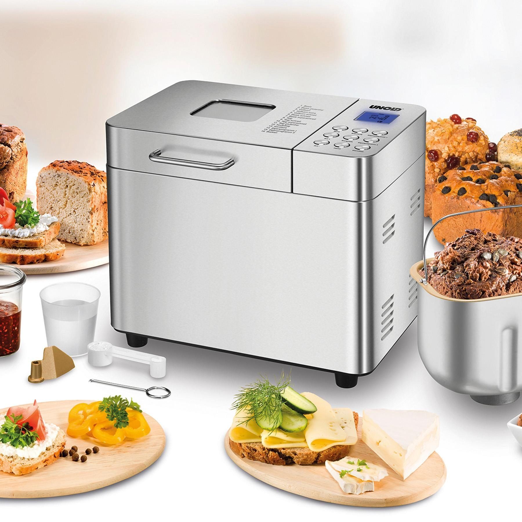 Fachgeschäft für neue Produkte! Unold Brotbackautomat Backmeister Edel 68456, Brotgewicht bis 1.000 g 550 Programme, 16 zu W