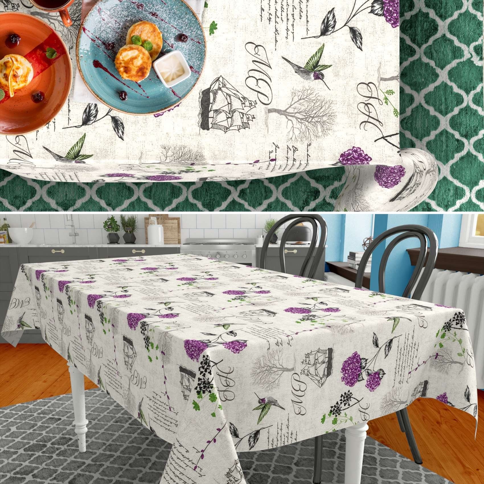 ANRO Tischdecke mit Blumen Botanik aus günstig online kaufen