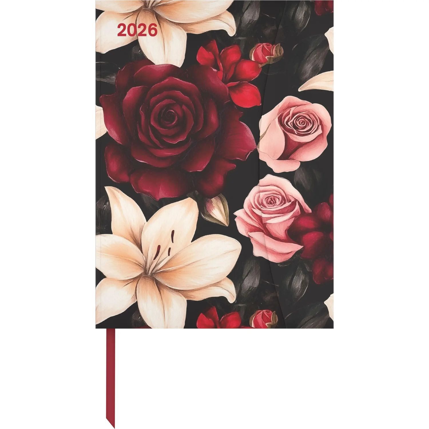 NEUMANN Taschenkalender Dark Flowers 2026 - Diary - Buchkalender - Taschenkalender - 16x22