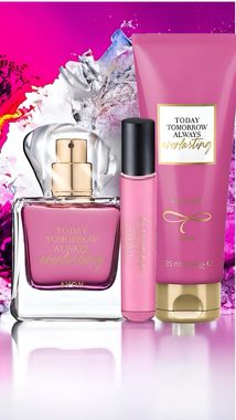 AVON Cosmetics Eau de Parfum TTA EVERLASTING Taschenspray Körpermousse Kosmetikset für Damen, 5-tlg., TODAY TOMORROW ALWAYS EVERLASTING, 8 Stunden hält.