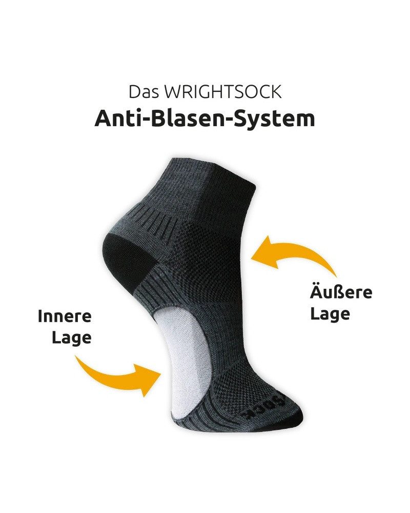 Wrightsock Sportsocken Quarter Stride (knöchelhoch, mitteldick, günstig online kaufen