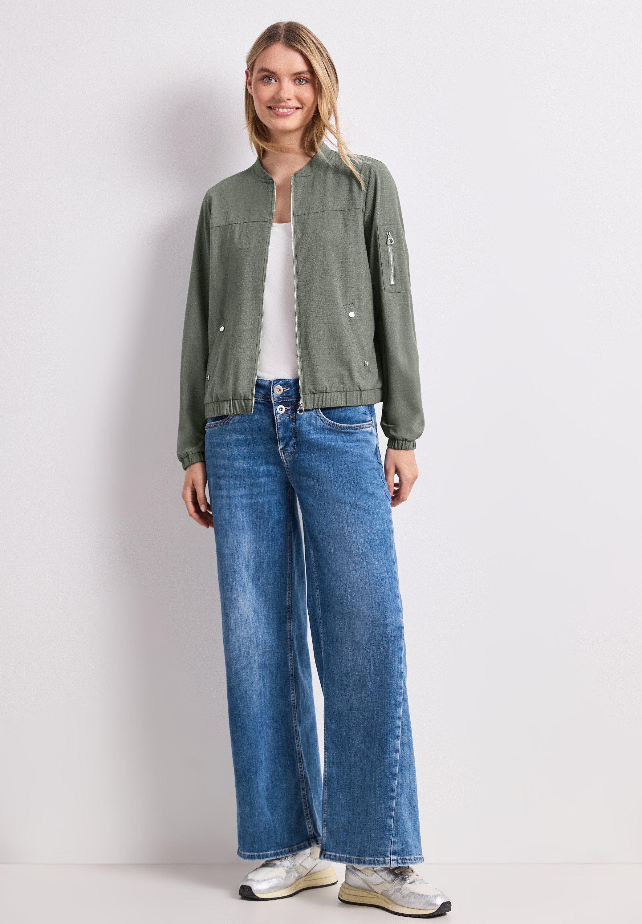 STREET ONE Blouson mit Rundhalsausschnitt