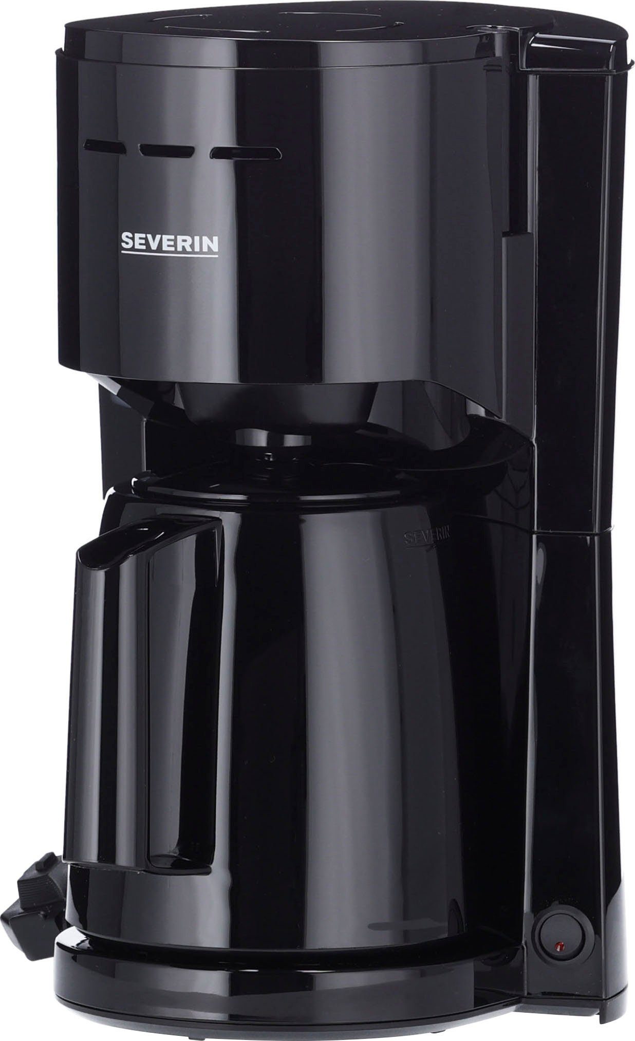 Severin Filterkaffeemaschine KA 9306, Kaffeekanne, Papierfilter Durchbrühdeckel Thermokanne 1l 1x4, mit