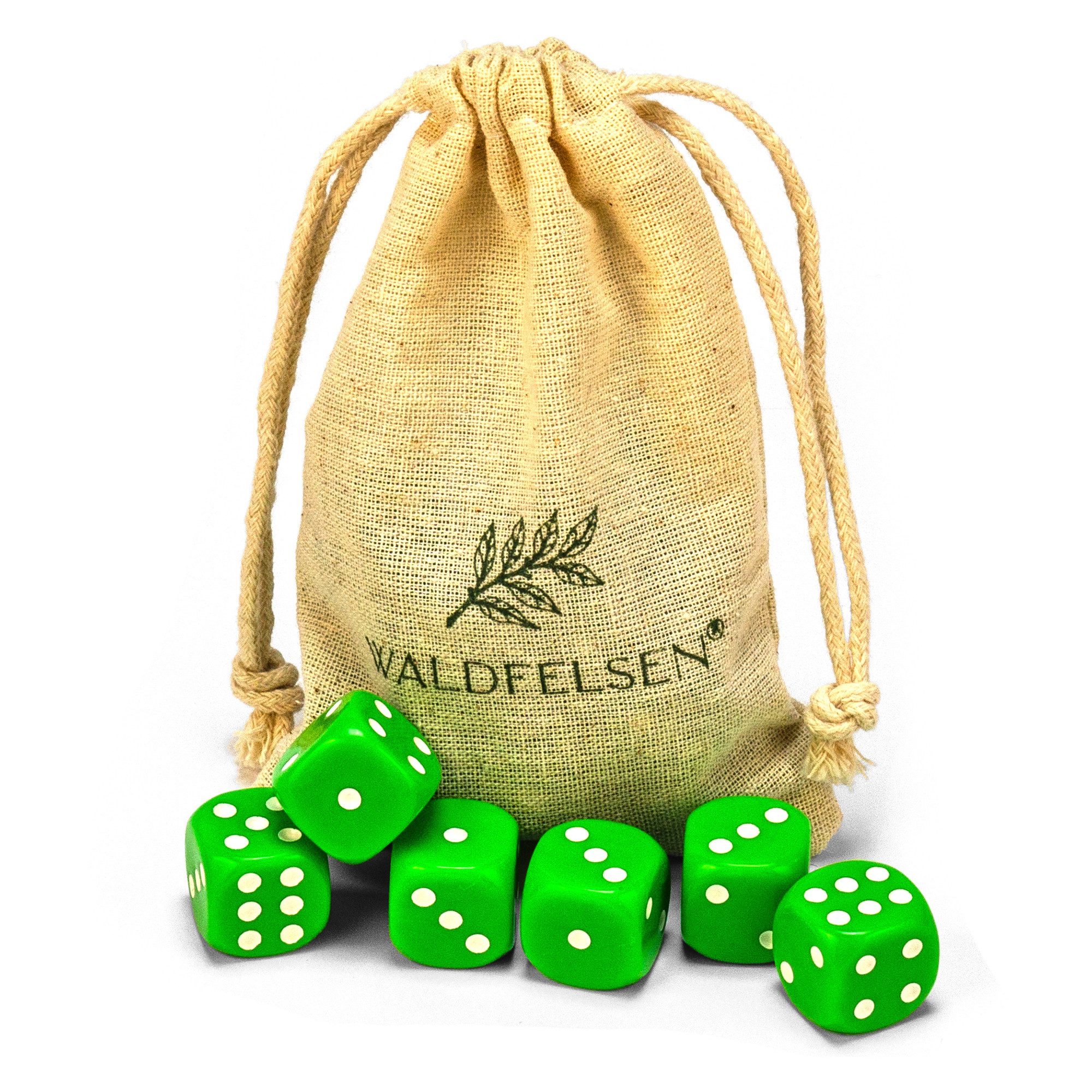 Waldfelsen Spiel – 2-50 Stk Standard Spielwürfel 16 mm Acrylwürfel Würfel bunt, Spielmaterial, Verschiedene Farben von Waldfelsen