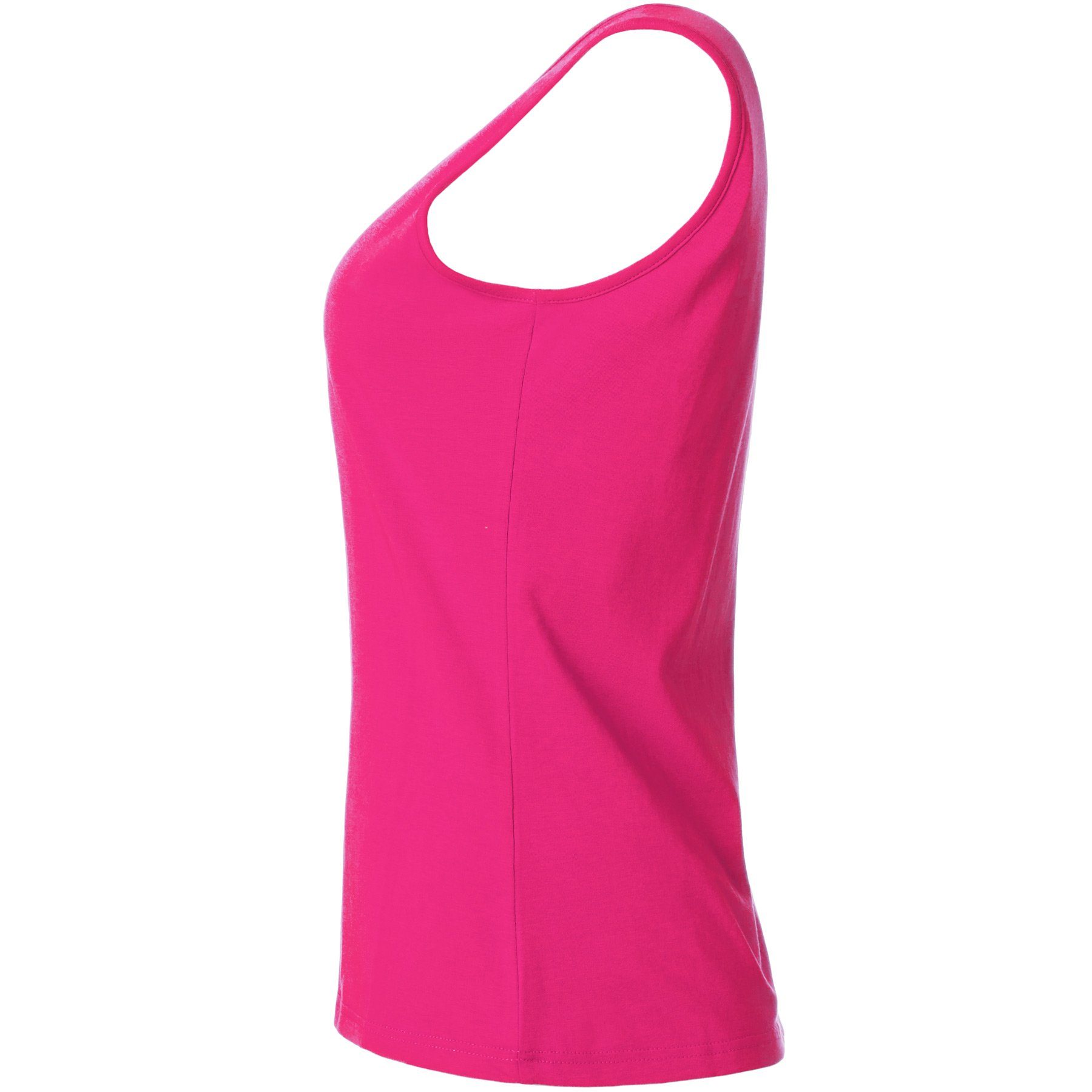 dressforfun Tanktop Achselshirt, Für viele Outfits und Auftritte, Einfarbiges Damen Top (Trägershirt, Konfektionsgröße L in pink) Leicht körperbetonter Schnitt, – Bild 5 von 5