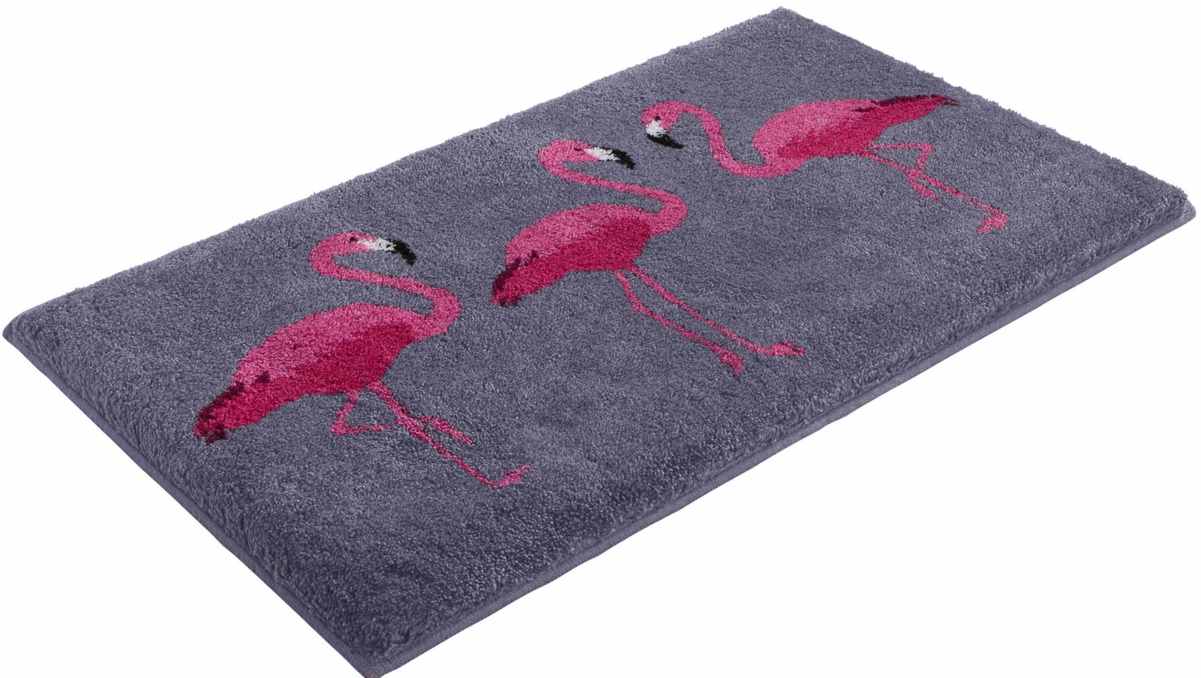 Rutschfester Flamingo Print Badezimmer Sockeldeckel Matte WC Teppich Set Nr 2 