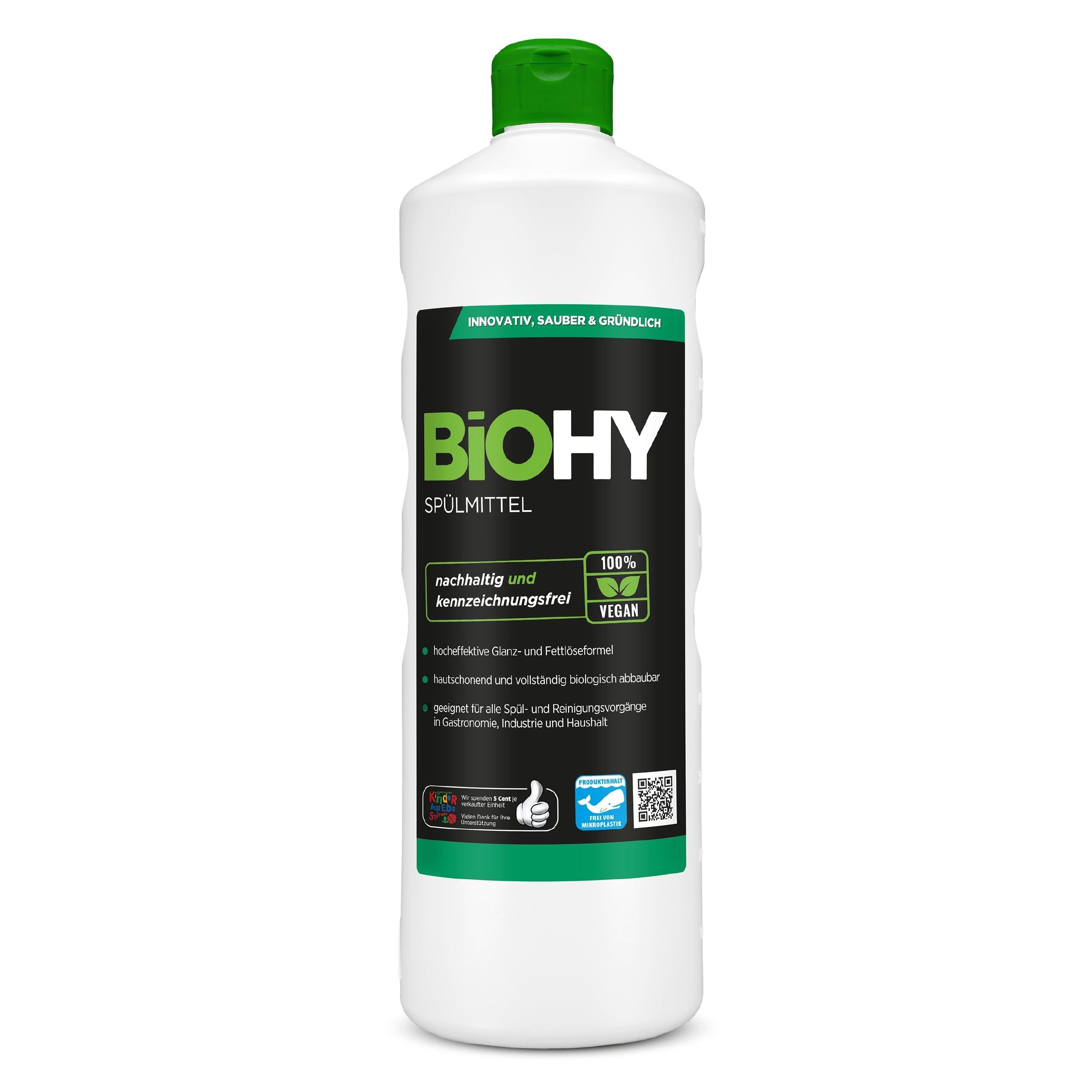 BiOHY Spülmittel 1 x 1 Liter Flasche Geschirrspülmittel (1-St)