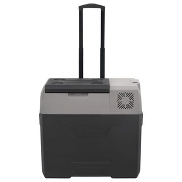 vidaXL Kühlbox Kompressor Kühlbox mit Rollen und Adapter Schwarz Grau 30 L Camping V