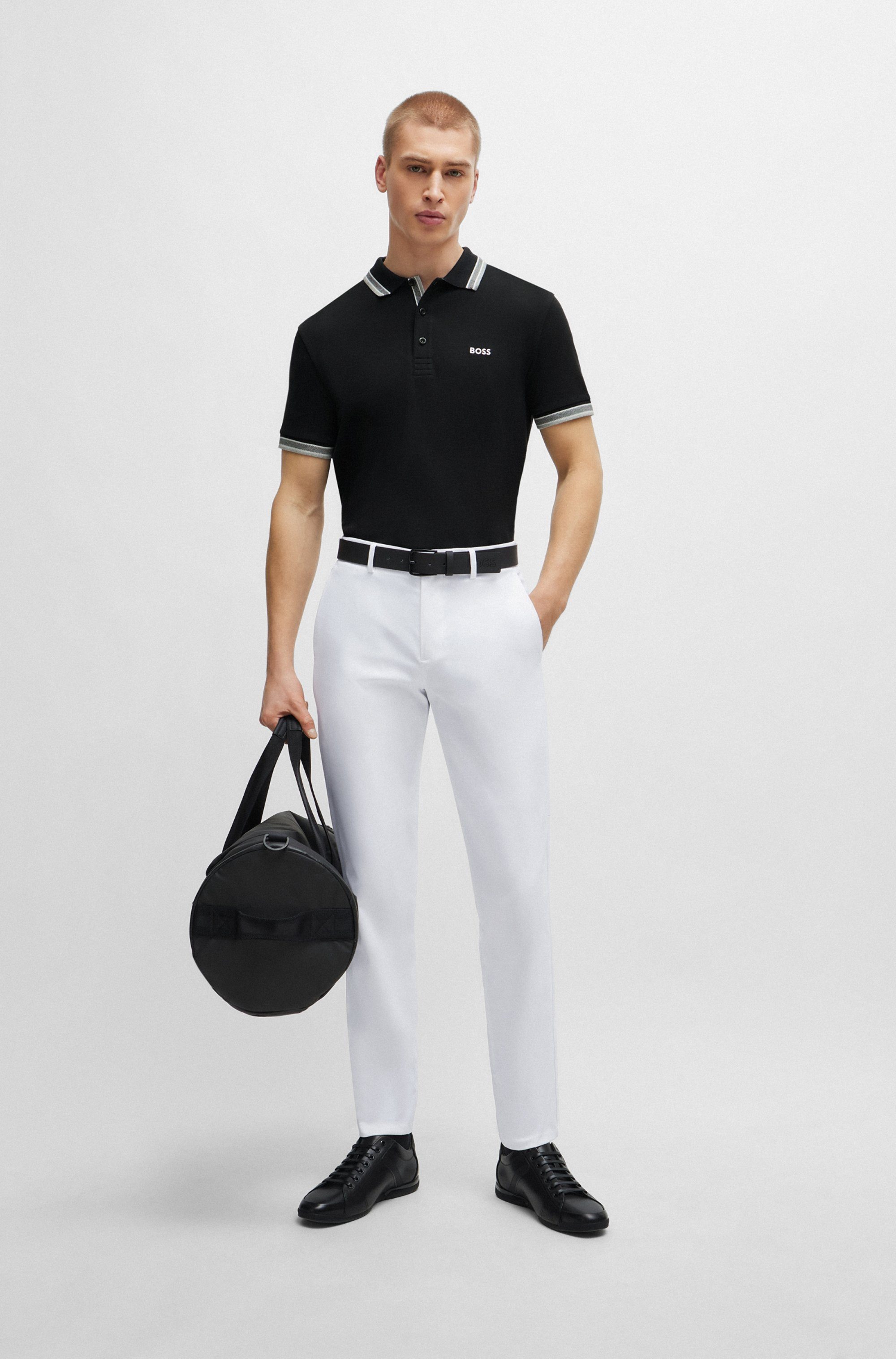 BOSS GREEN Poloshirt Paddy Regular Fit atmungsaktive Piqué-Webstruktur, Flachstrickkragen, gerader Schnitt – Bild 4 von 5