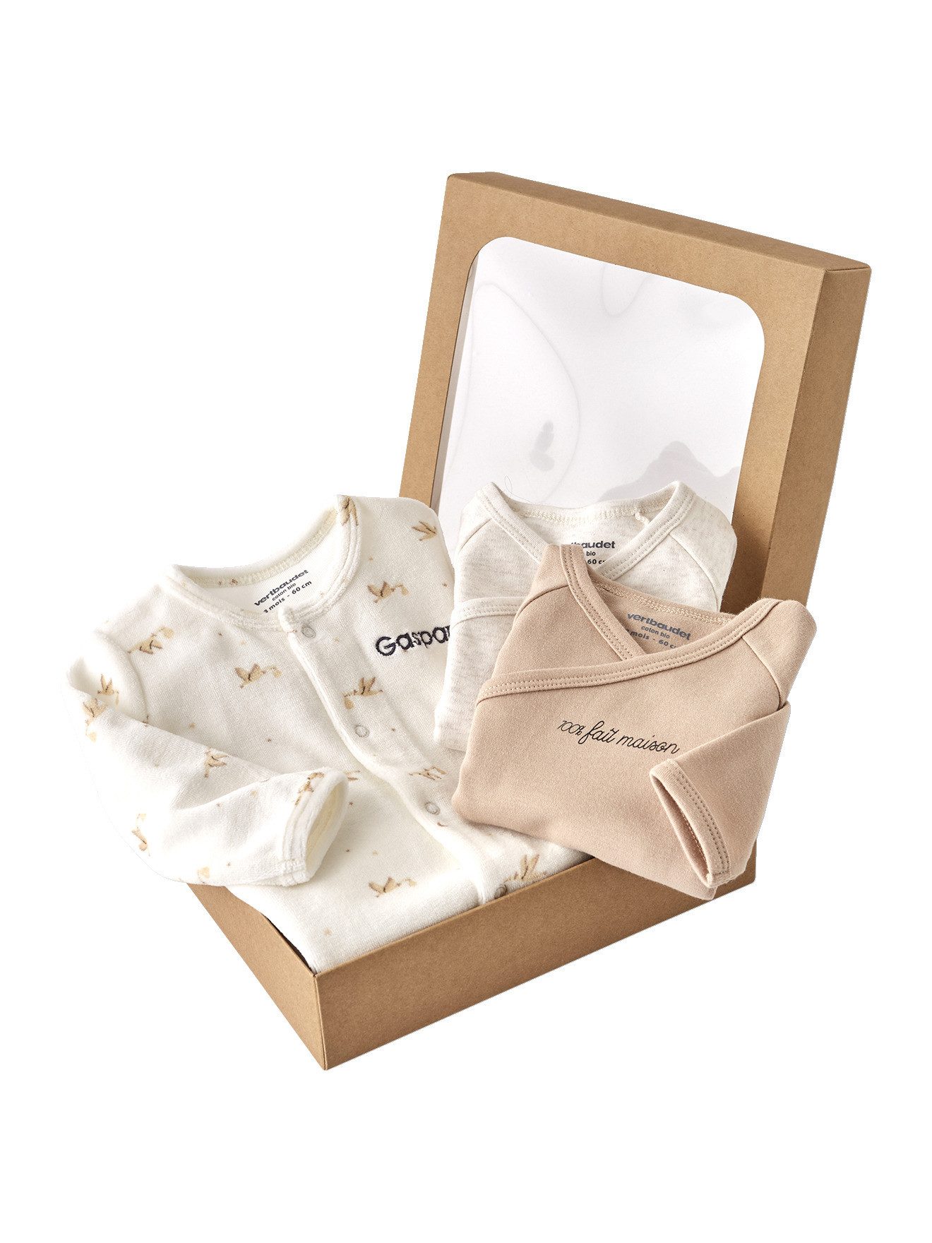 Schlafoverall Bio-Kollektion: Baby-Set aus Strampler & 2 Bodys