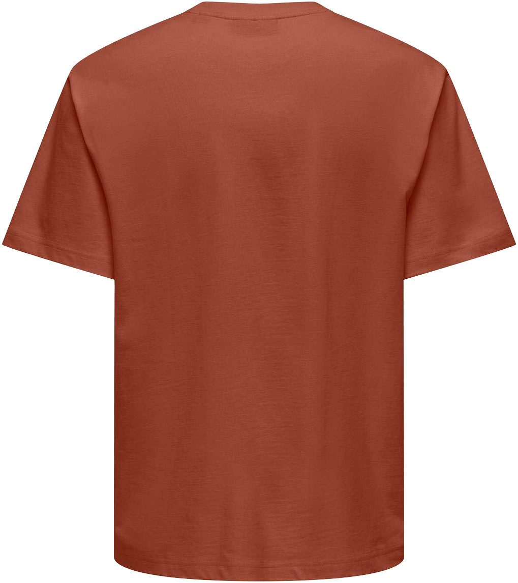 ONLY & SONS Rundhalsshirt ONSFRED RLX SS TEE Baumwolle, relaxed fit