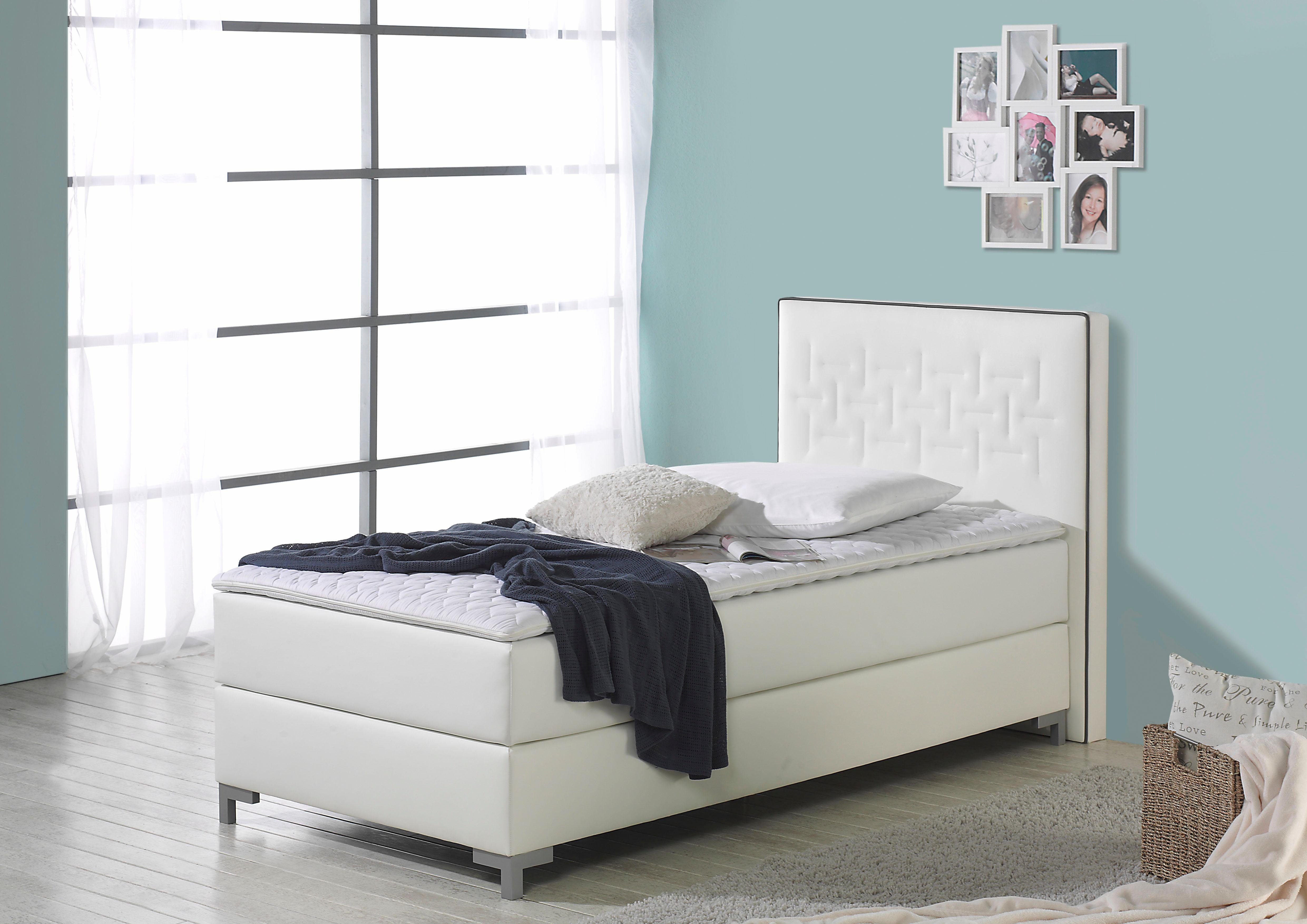 INOSIGN Boxspringbett "Coos" mit besonderer Steppung im Kopfteil, 3 Matratz günstig online kaufen
