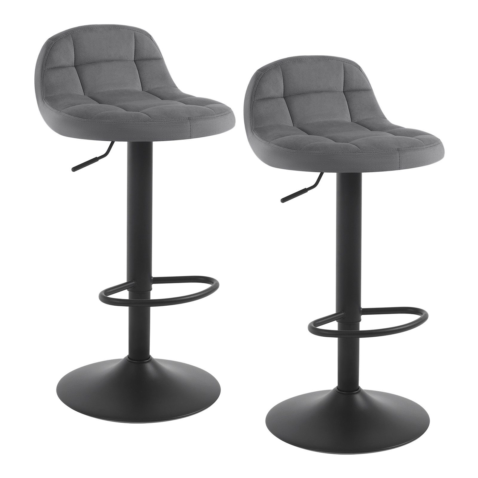 Woltu Barhocker (2 St), Barstuhl höhenverstellbar 360° Drehstuhl Samt Metal günstig online kaufen