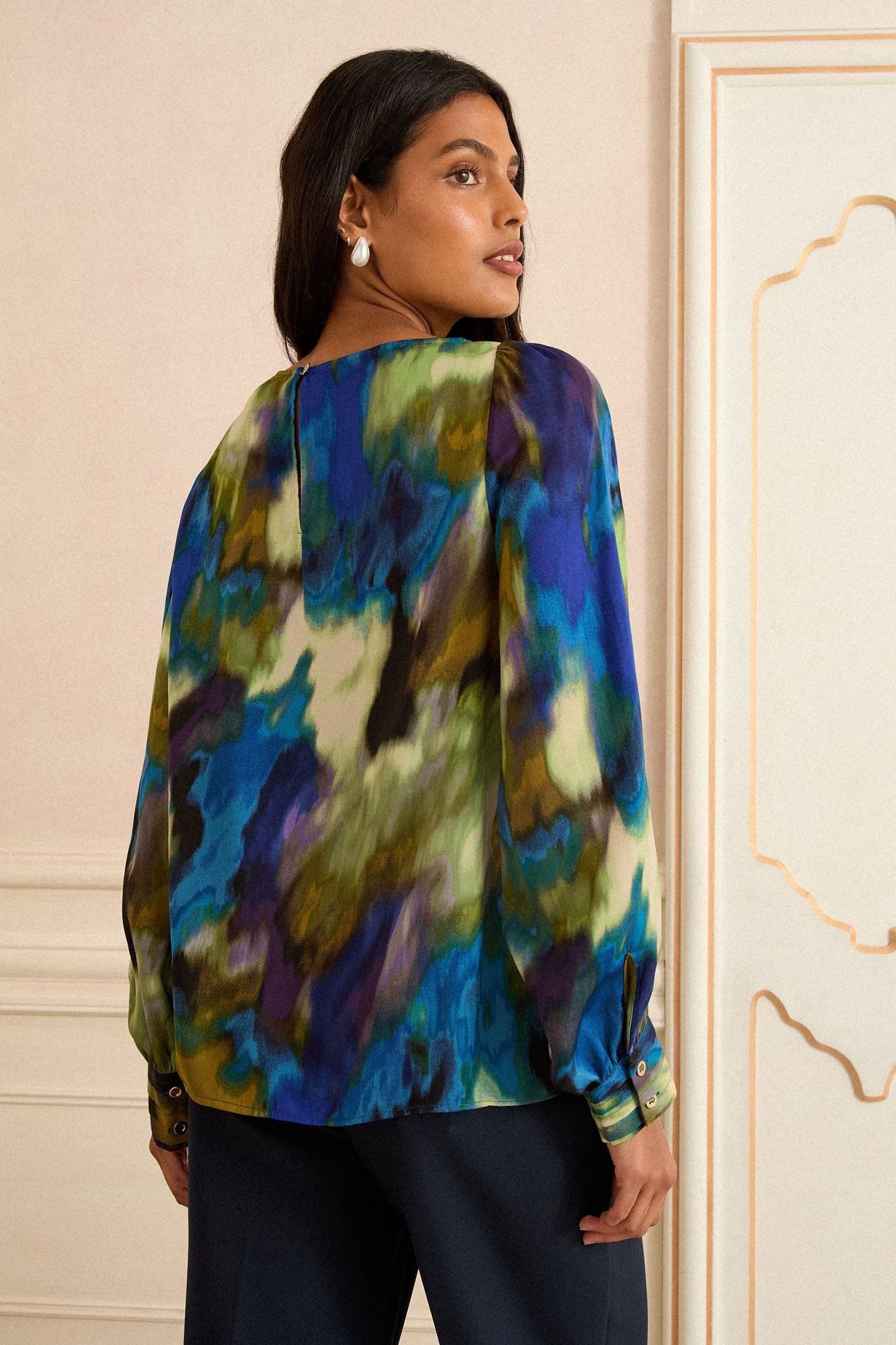 Love & Roses Langarmbluse Love & Roses Langärmelige Satin-Bluse, Regular (1 günstig online kaufen