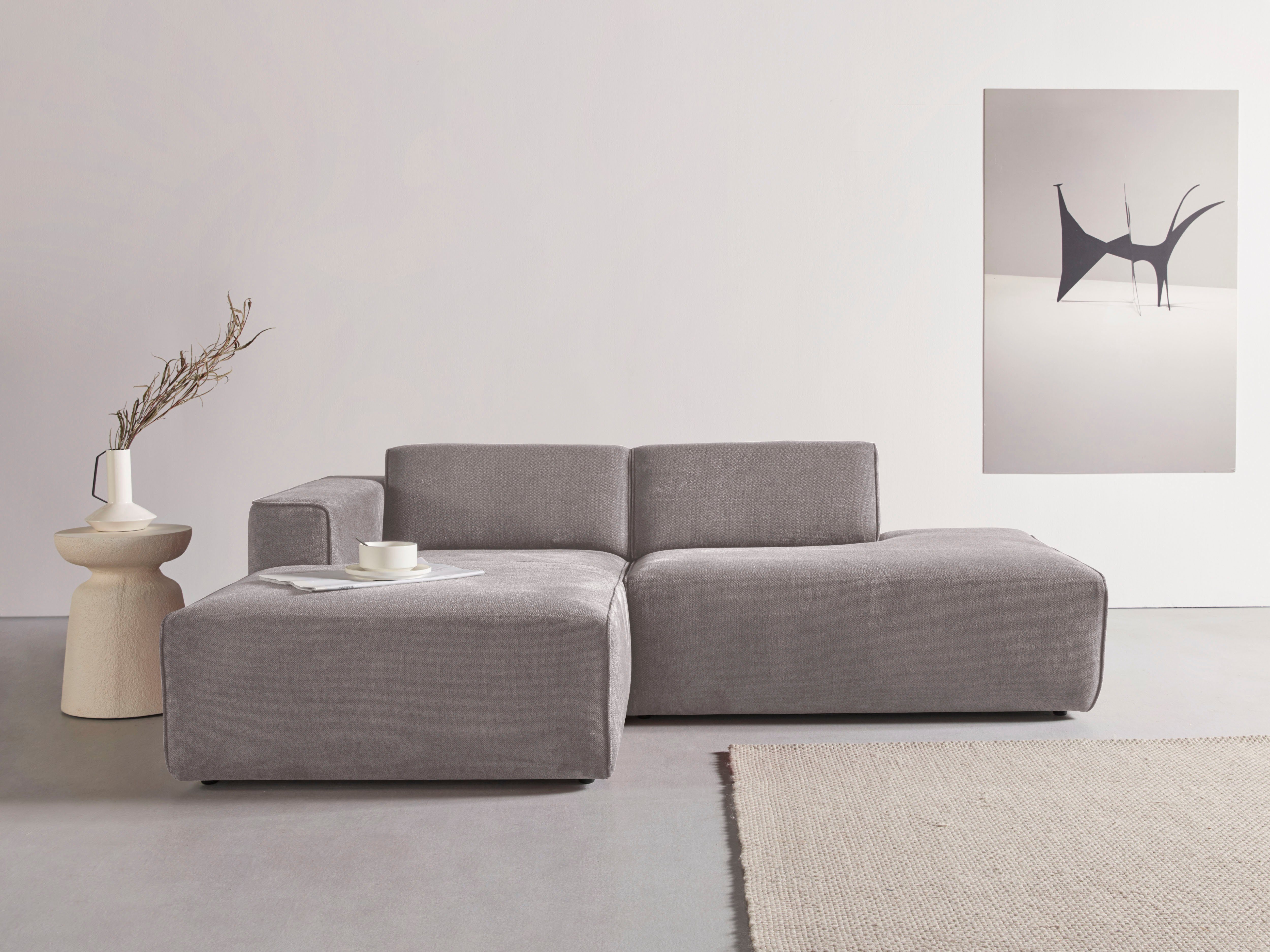 andas Ecksofa "Noord mit Kedernaht, Breite 227 cm, L-Form" Cord, Struktur, günstig online kaufen