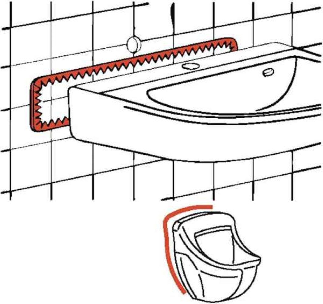 Wandbreite Duschwannen-Schallschutz Selbstklebende Schalldämmstreifen für Sanitärkörper 1,5m, (1-St)