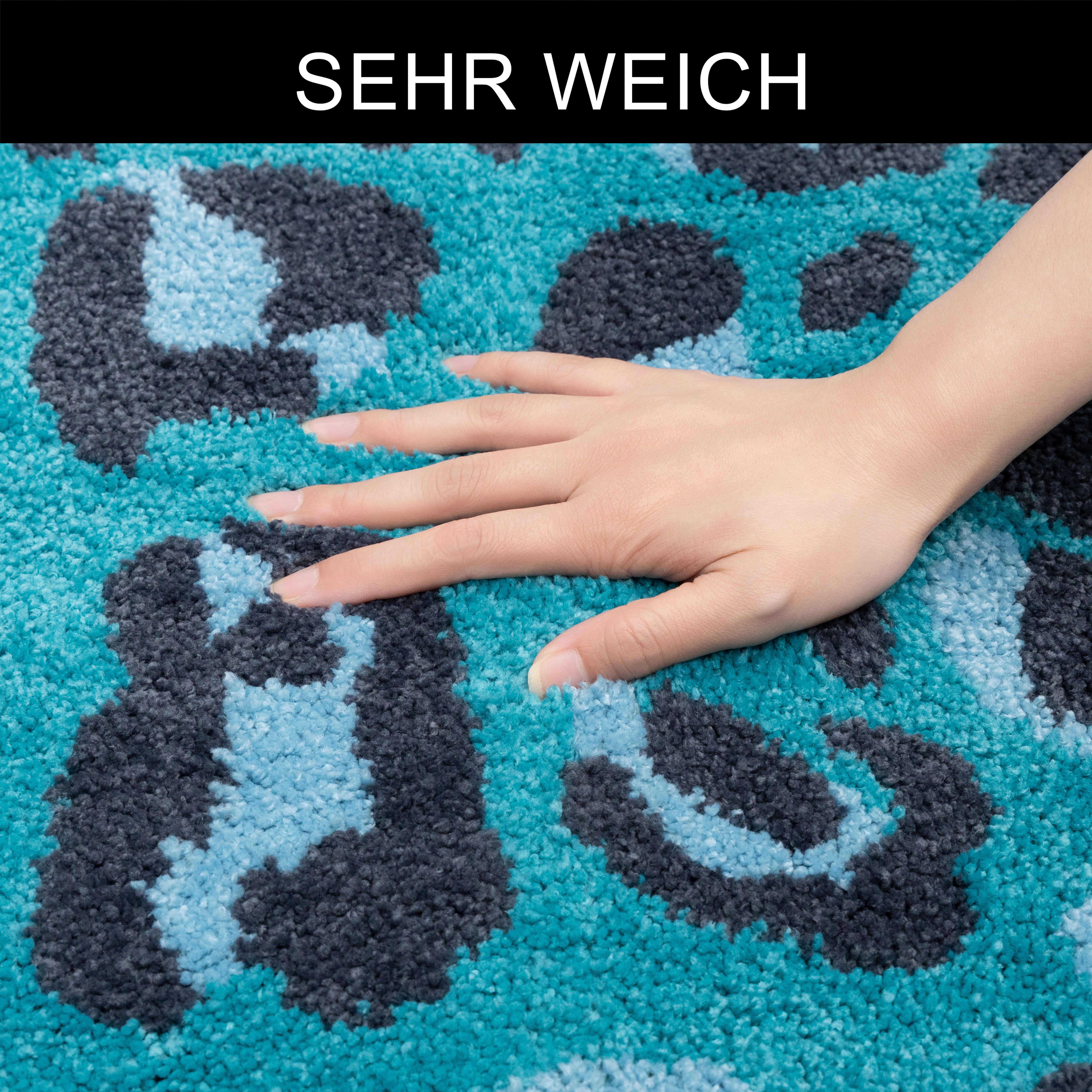 OTTO home Badematte Regona Leo, Badvorleger, Badezimmer Teppich, Duschvorleger, Höhe 10 mm, rutschhemmend beschichtet, schnell trocknend, fußbodenheizungsgeeign – Bild 3 von 5