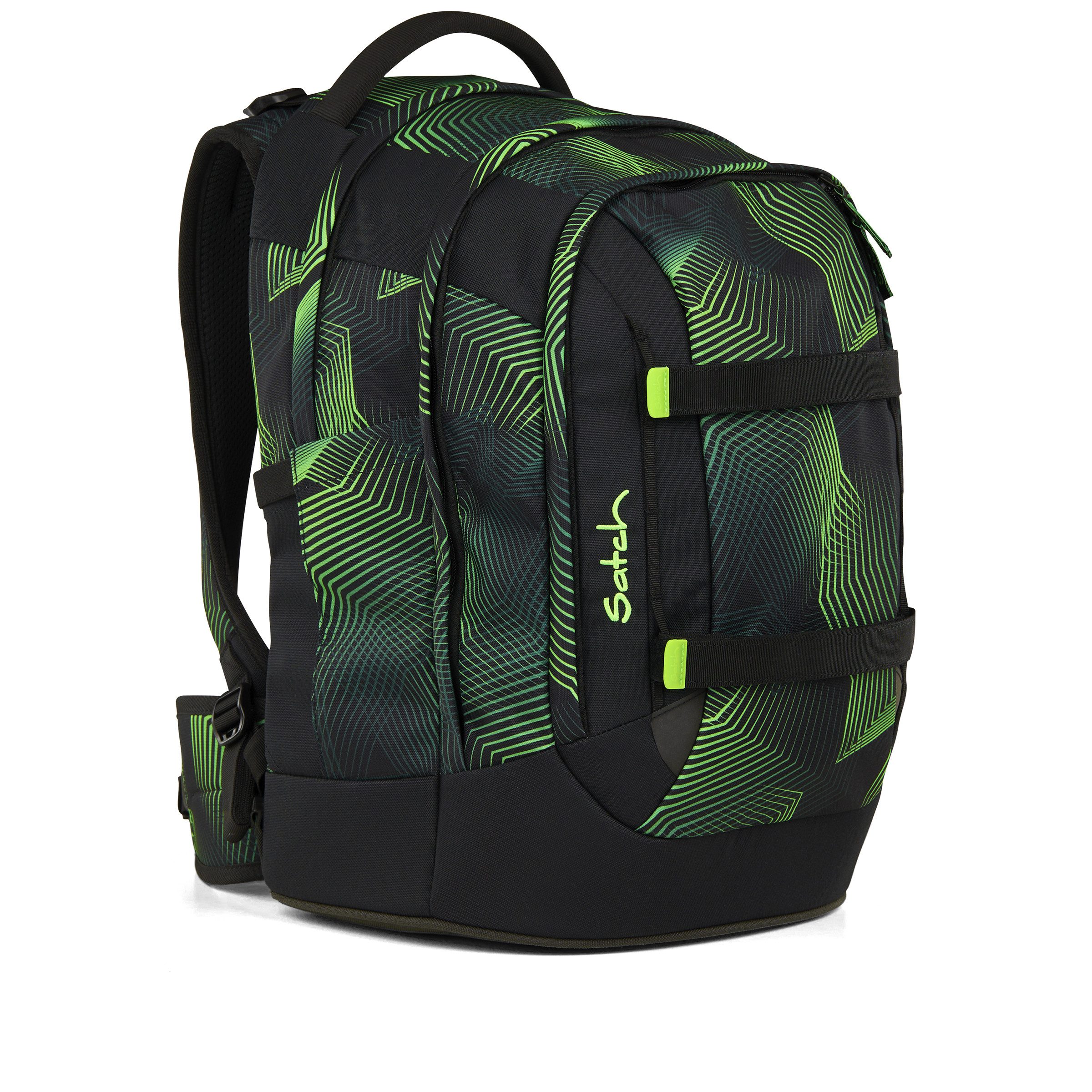 Satch Schulranzen Schulrucksack PACK Seismic Green (1 Stück), ergonomisch, Your-Size-System: auf Körpergröße anpassbar – Bild 3 von 5