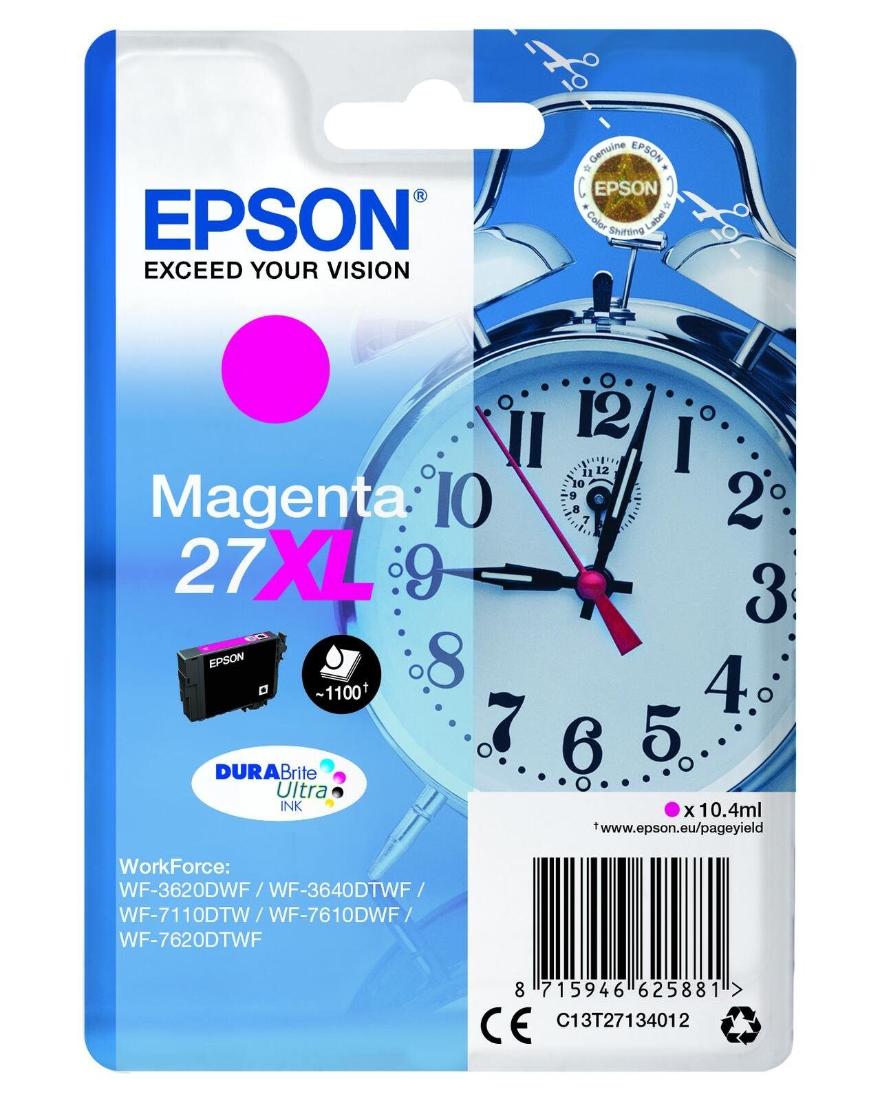 Epson Epson 27XL Wecker Druckerpatrone magenta Tintenpatrone