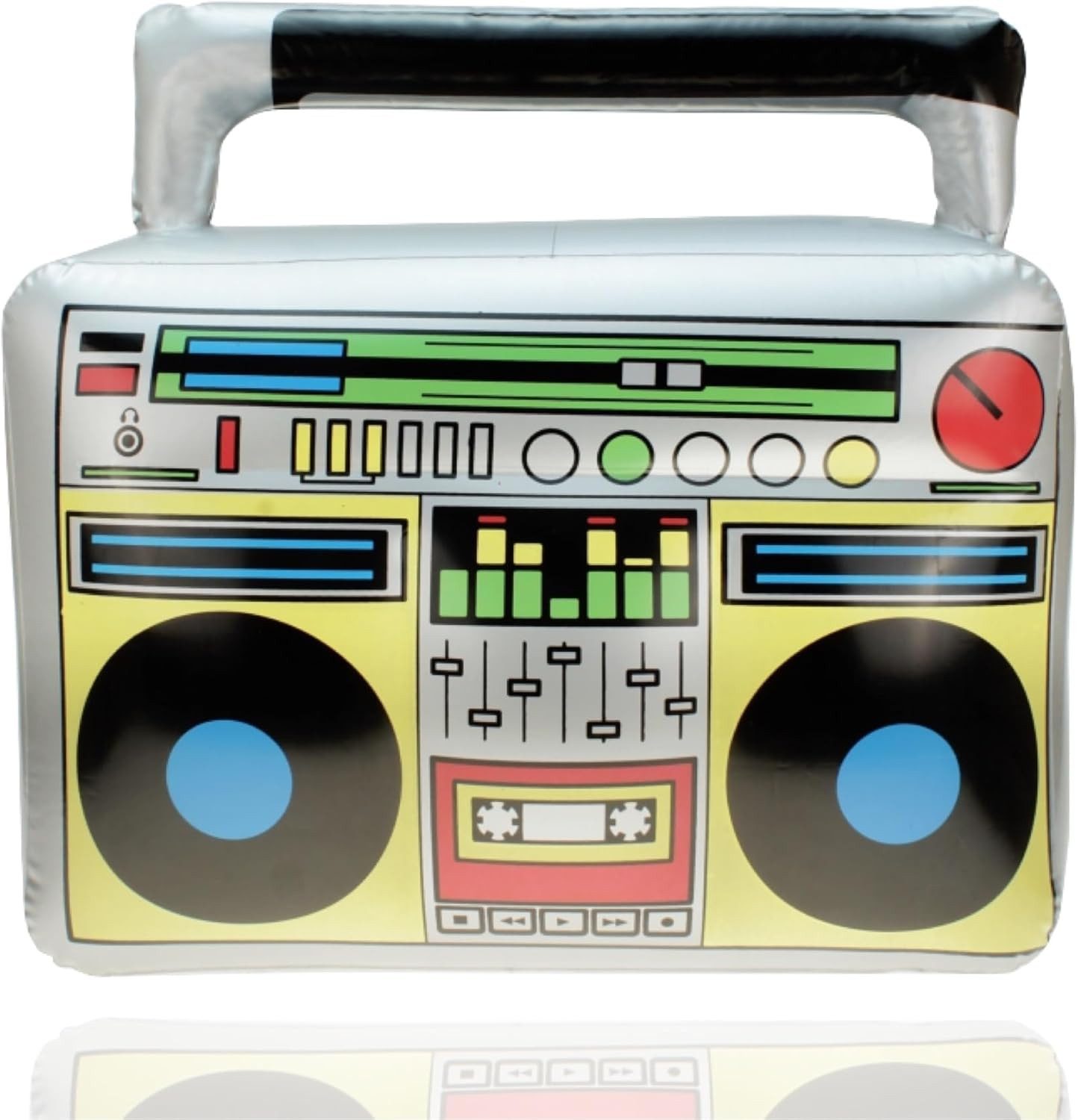 FASCHINFEVER Aufblasbares Partyzubehör Aufblasbarer 80er 90er Ghettoblaster ca 45 x 42 cm Hip Hop Radio