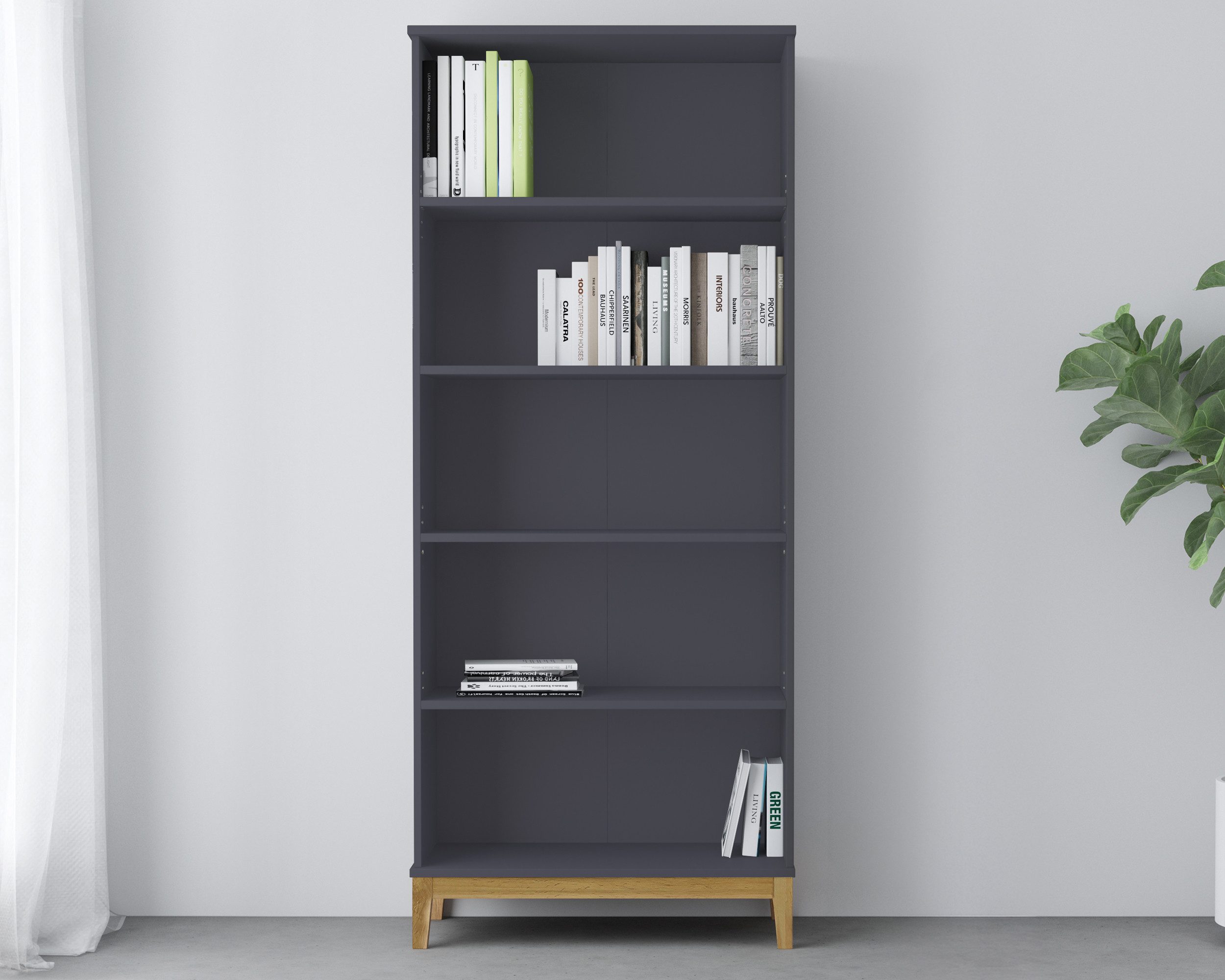 OTTO home Bücherregal Maryd, mit Untergestell in Holzoptik