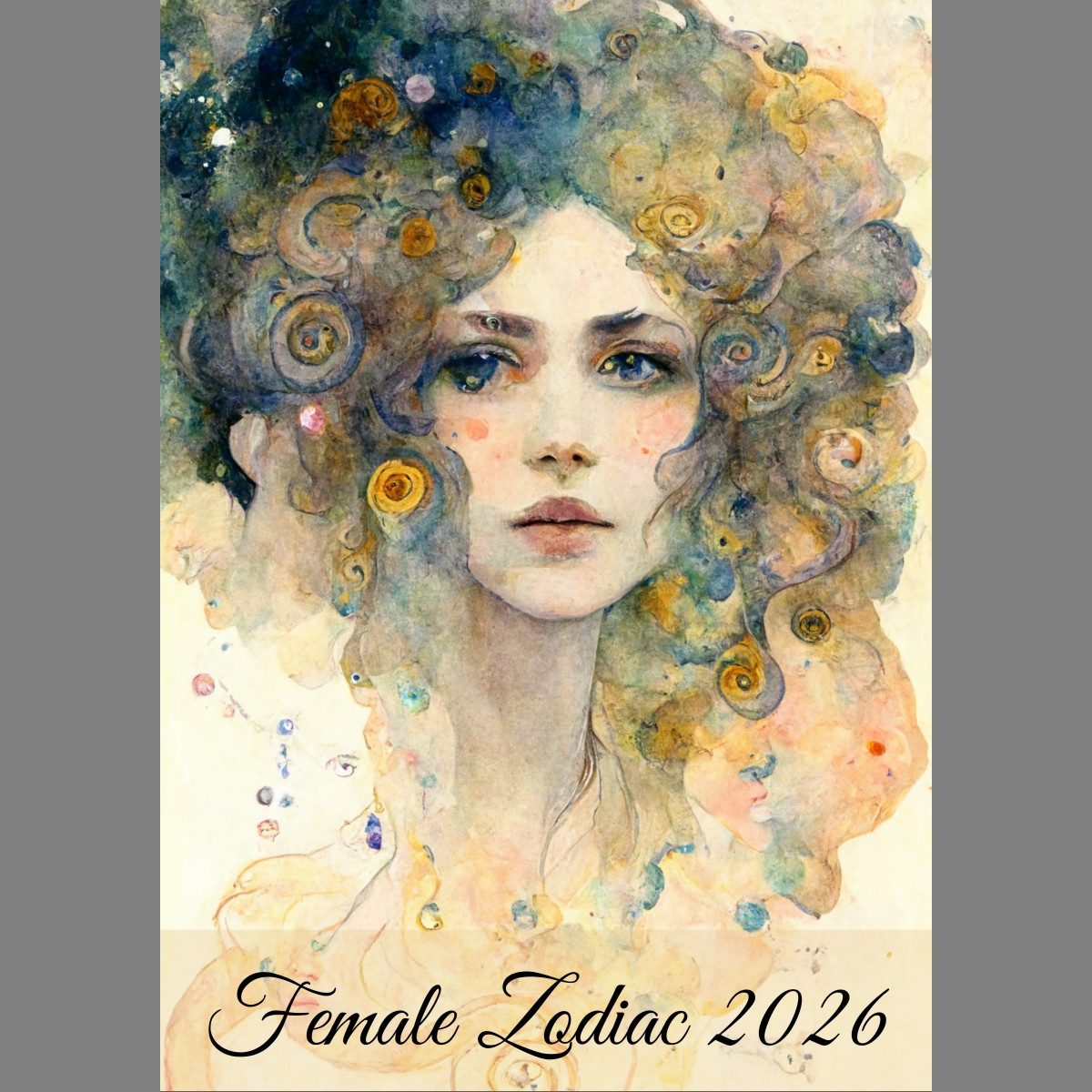 raxxa Wandkalender Female Zodiac 2026 - hoch