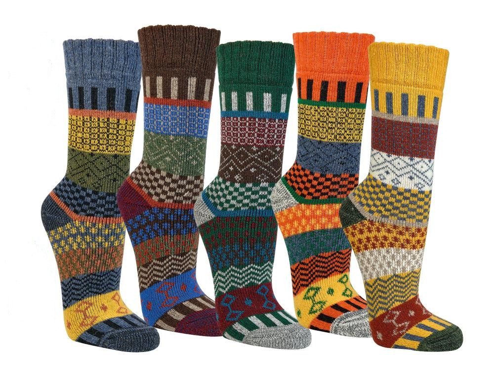Socks 4 Fun ABS-Socken bunte Norweger Socken mit Wolle Hygge (2 Paar) bunte Thermo Stoppersocken mit Wolle Hausschuhe