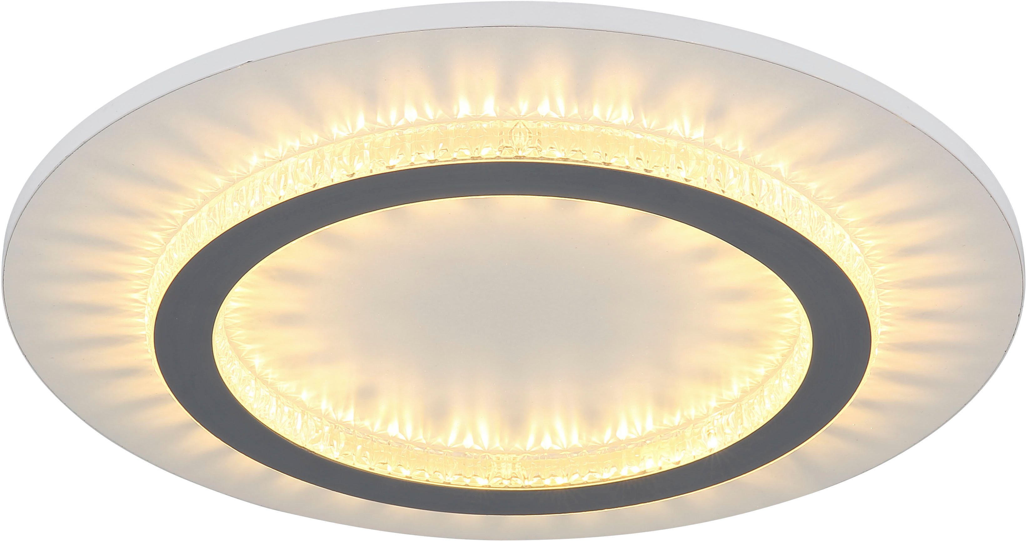 GLOBO LIGHTING Deckenleuchte JAYDEN, Memoryfunktion, LED fest integriert, warmweiß - kaltweiß, Deckenlampe Wohnzimmer-Leuchte Schlafzimmer-Leuchte Flur Küche
