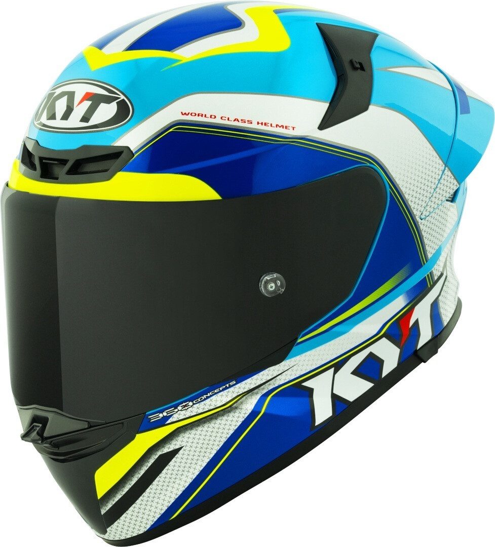 KYT Motorradhelm TT-Revo Grand Prix Helm, Pinlock, Ratschenverschluss, Spoiler, ECE 22.06