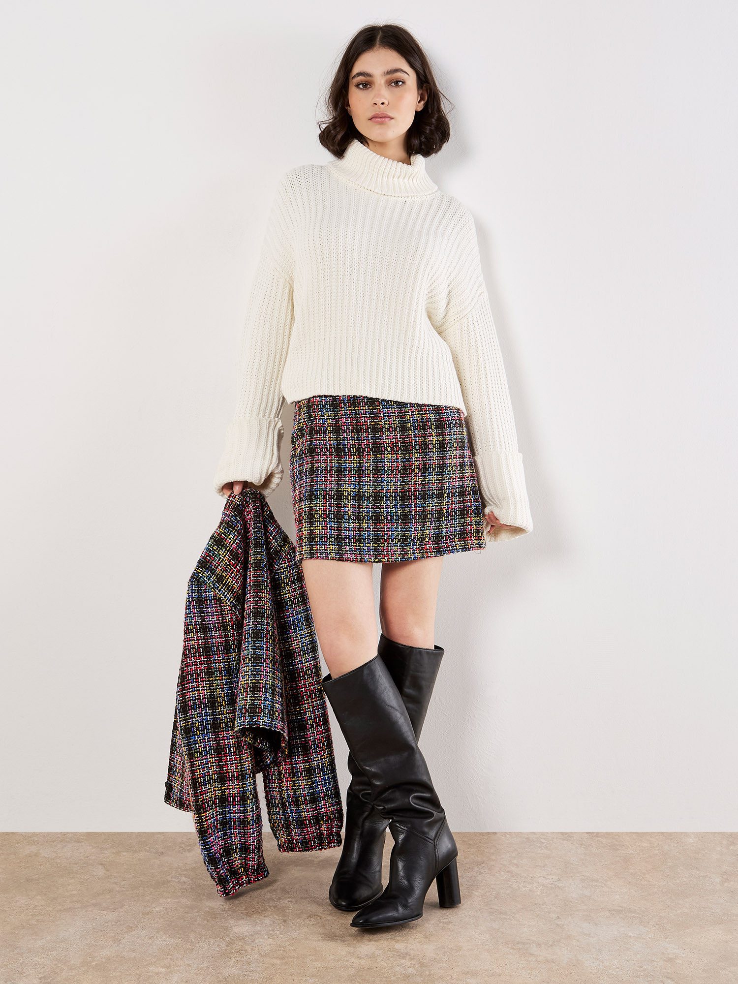 Apricot Minirock . Tweed Rock